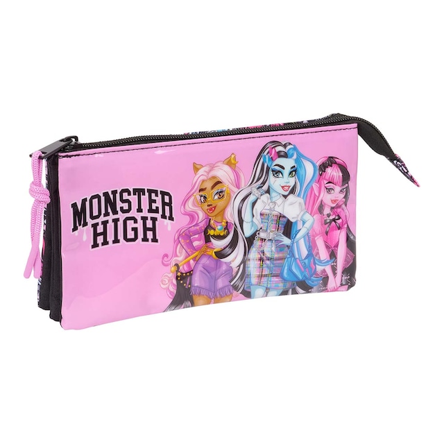 Imagen 0 de Portatodo triple Monster High Safta multicolor