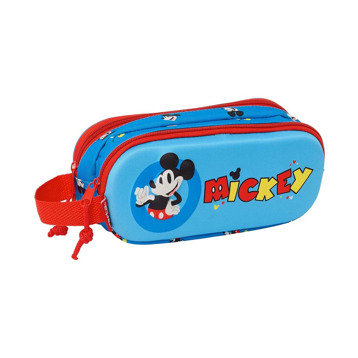 Imagem 0 de Estojo duplo 3D Mickey Clubhouse Safta azul
