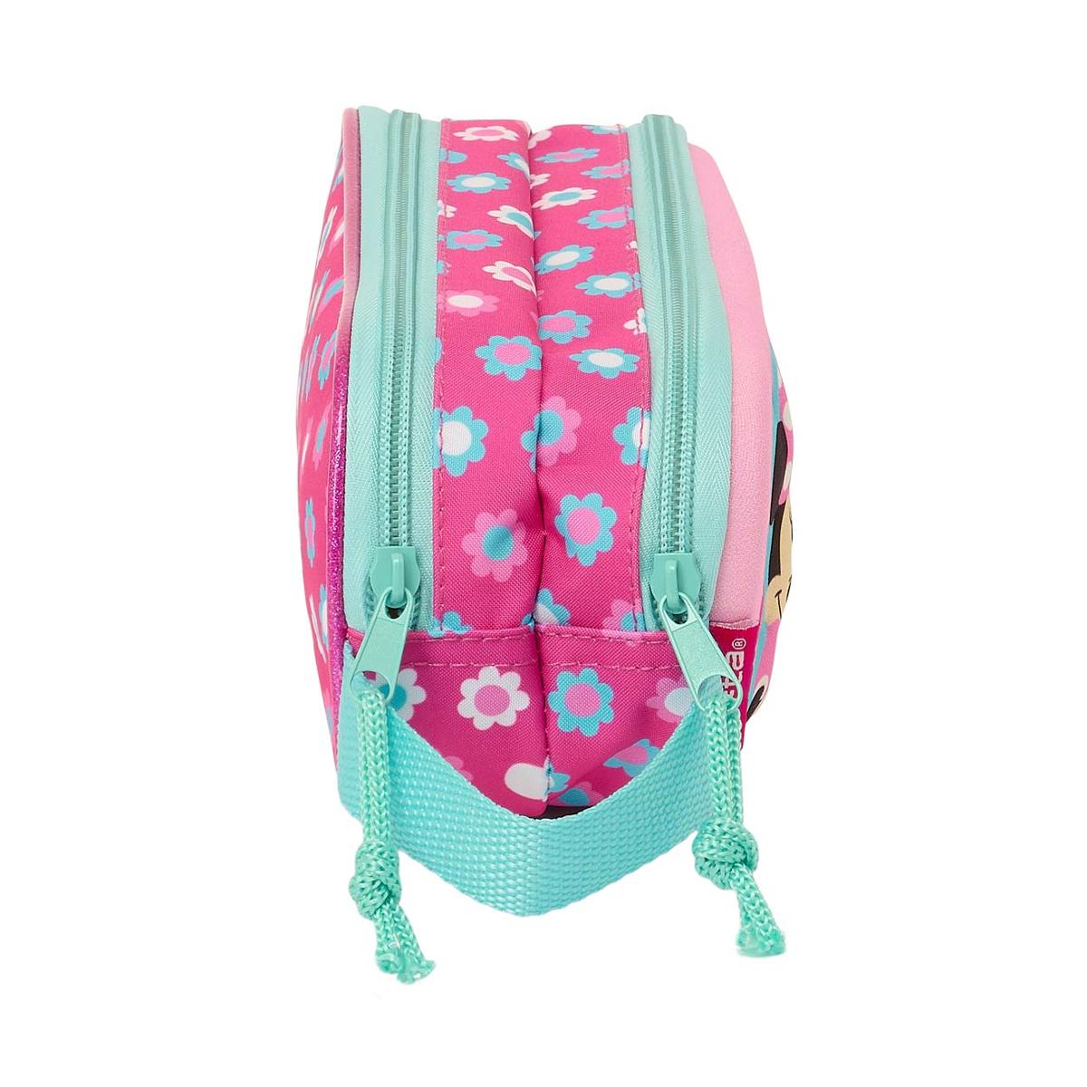 Estojo duplo 3D Minnie Safta rosa Rosa-3