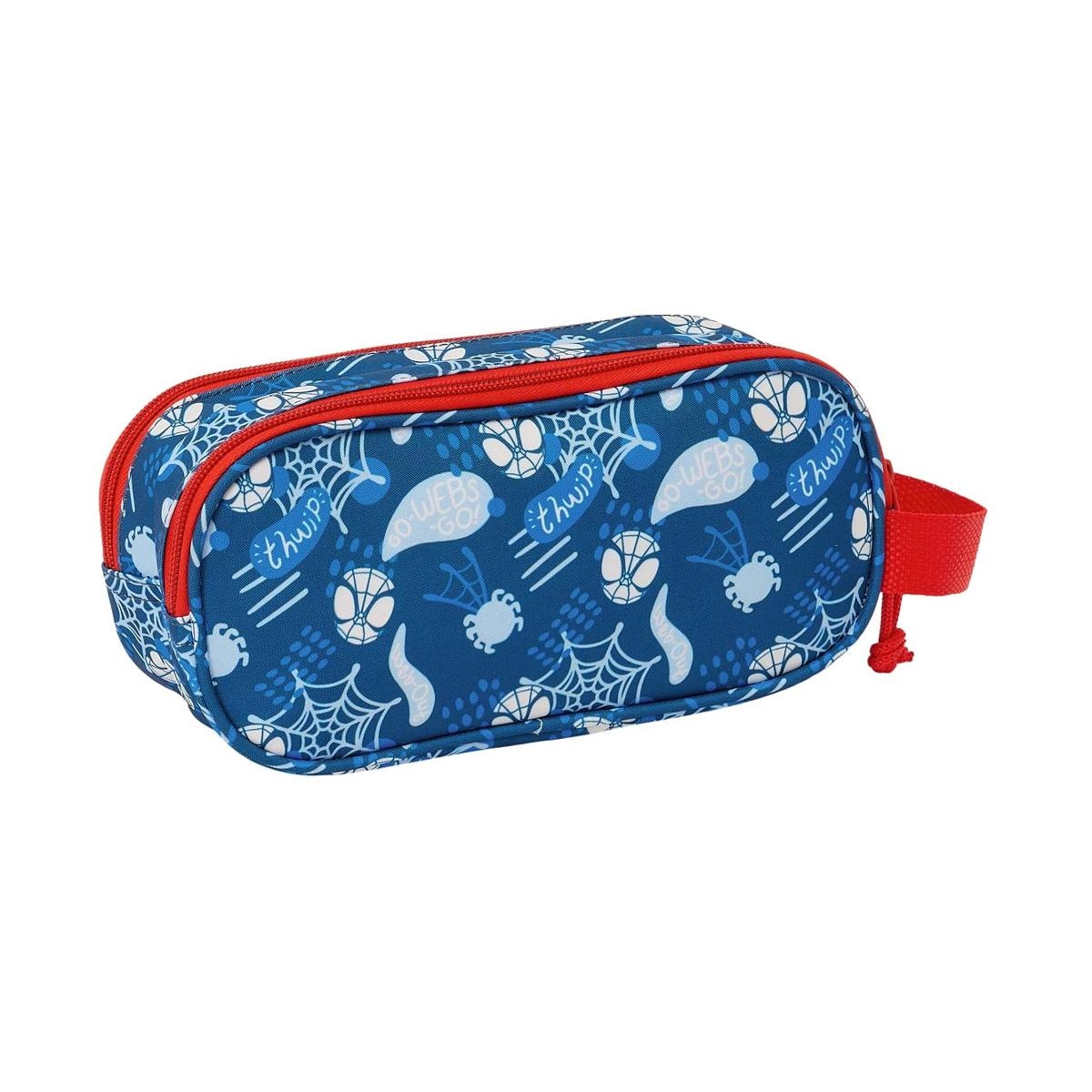 Estojo duplo 3D Spiderman Safta azul e vermelho Azul / Vermelho-2