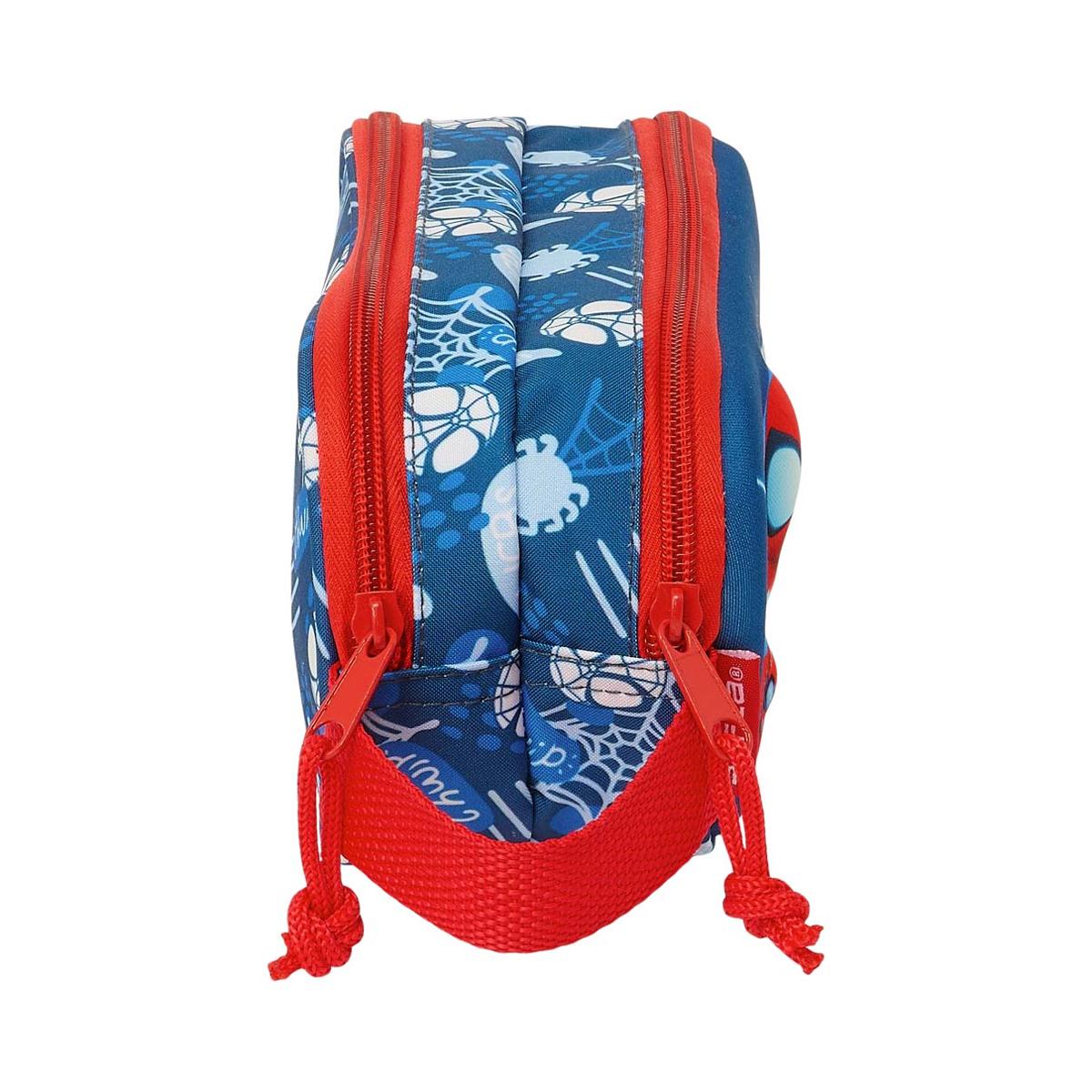 Estojo duplo 3D Spiderman Safta azul e vermelho Azul / Vermelho-3