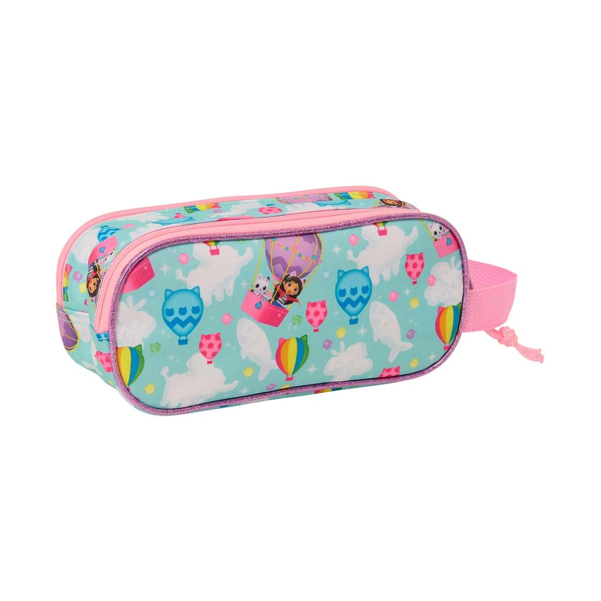 Portatodo doble 3D Gabby's Dollhouse Safta celeste y rosa Celeste / Rosa-2