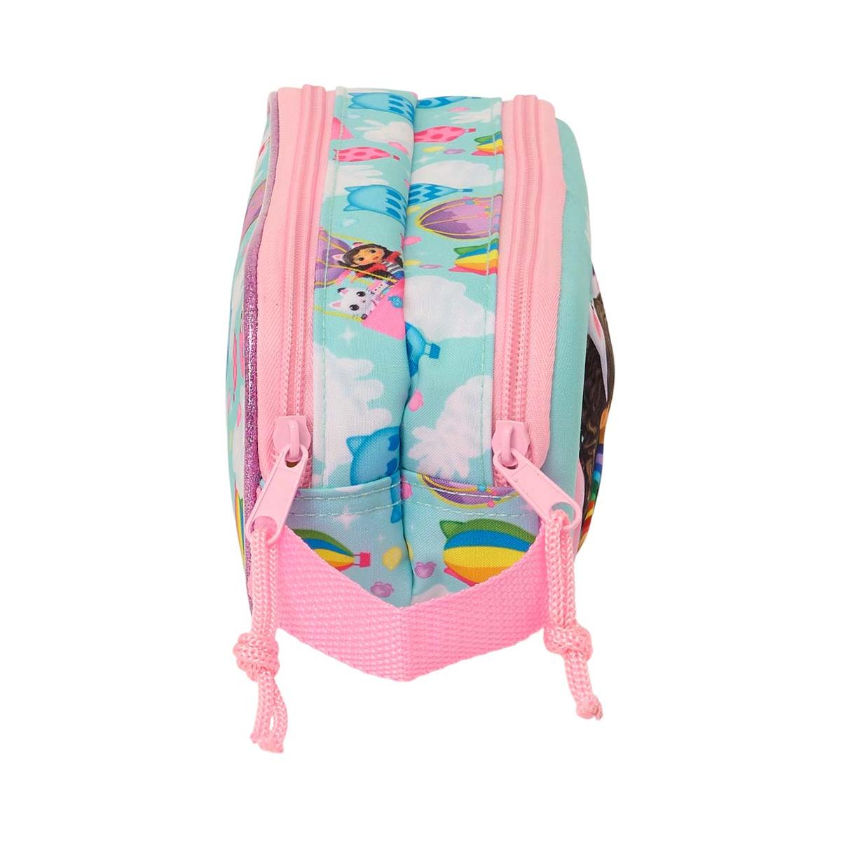 Portatodo doble 3D Gabby's Dollhouse Safta celeste y rosa Celeste / Rosa-3