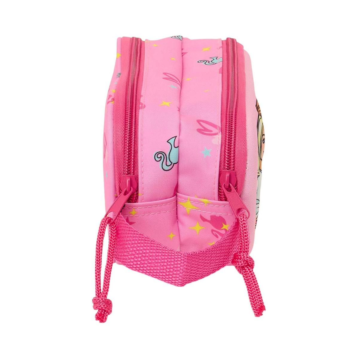 Portatodo doble 3D Barbie Safta rosa y fucsia Rosa / Fucsia-3