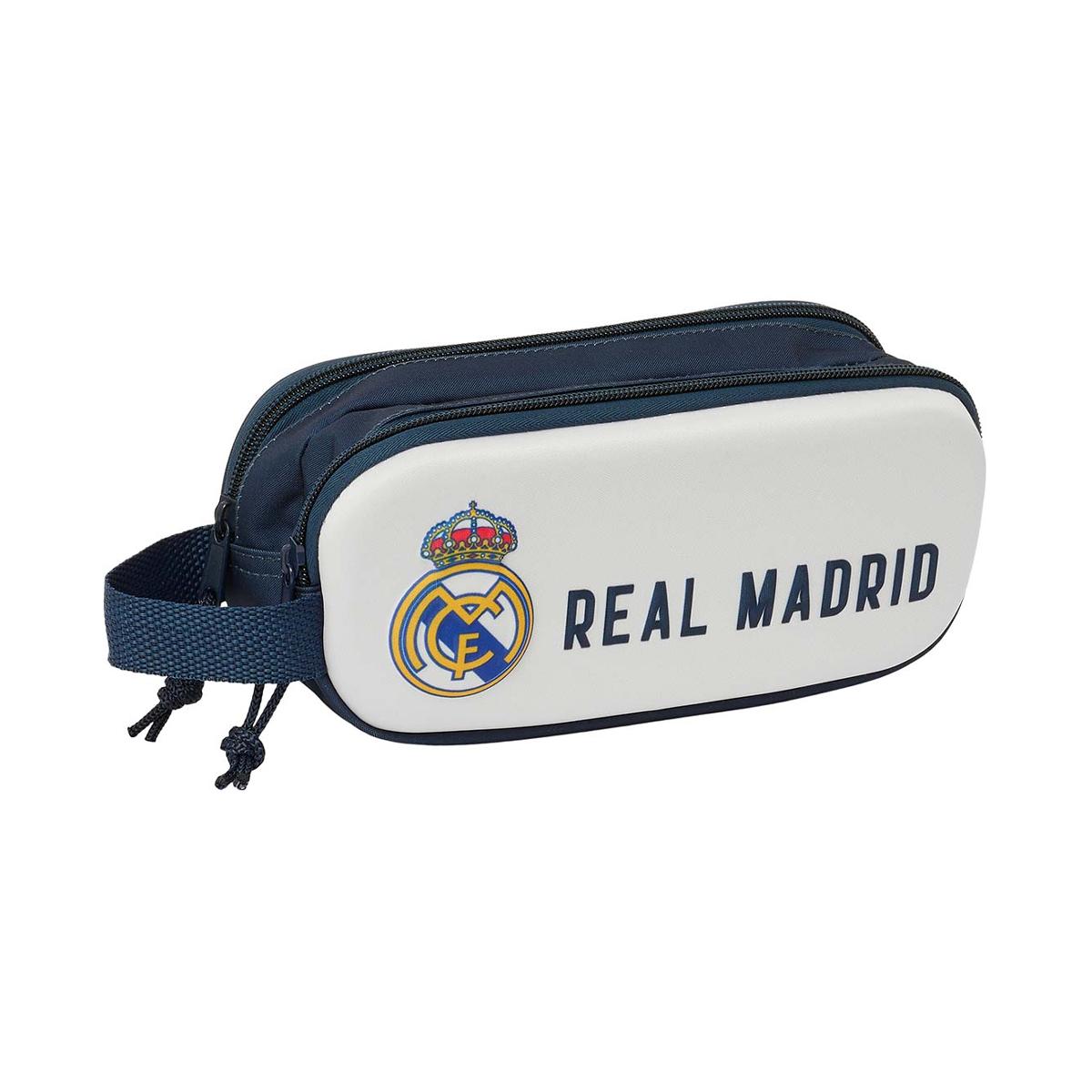 Imagen 0 de Portatodo doble 3D Real Madrid C.F. blanco y azul marino