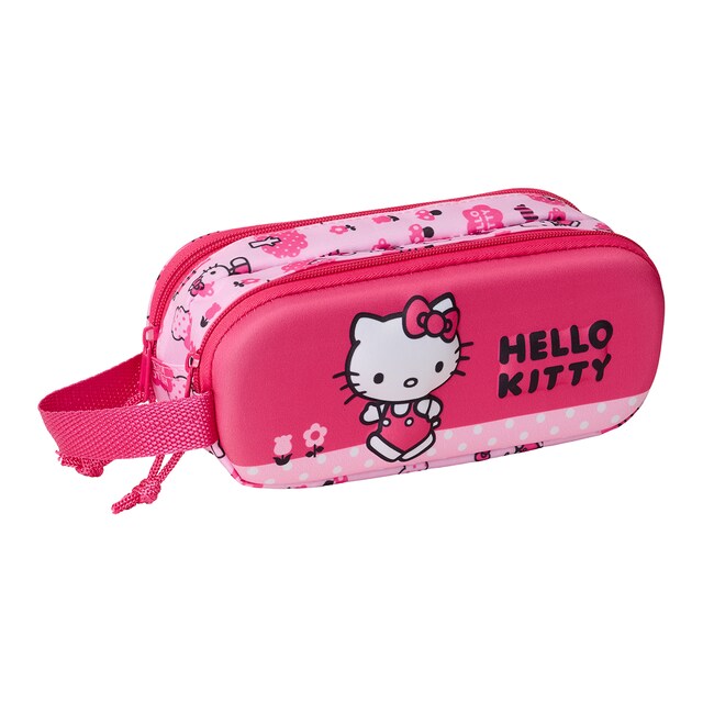 Imagen 0 de Portatodo doble 3D Hello Kitty Safta rosa