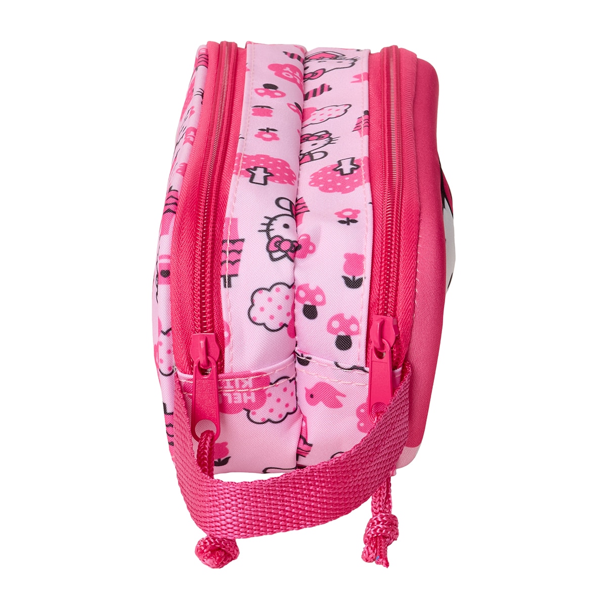 Estojo duplo 3D Hello Kitty Safta rosa Rosa-3