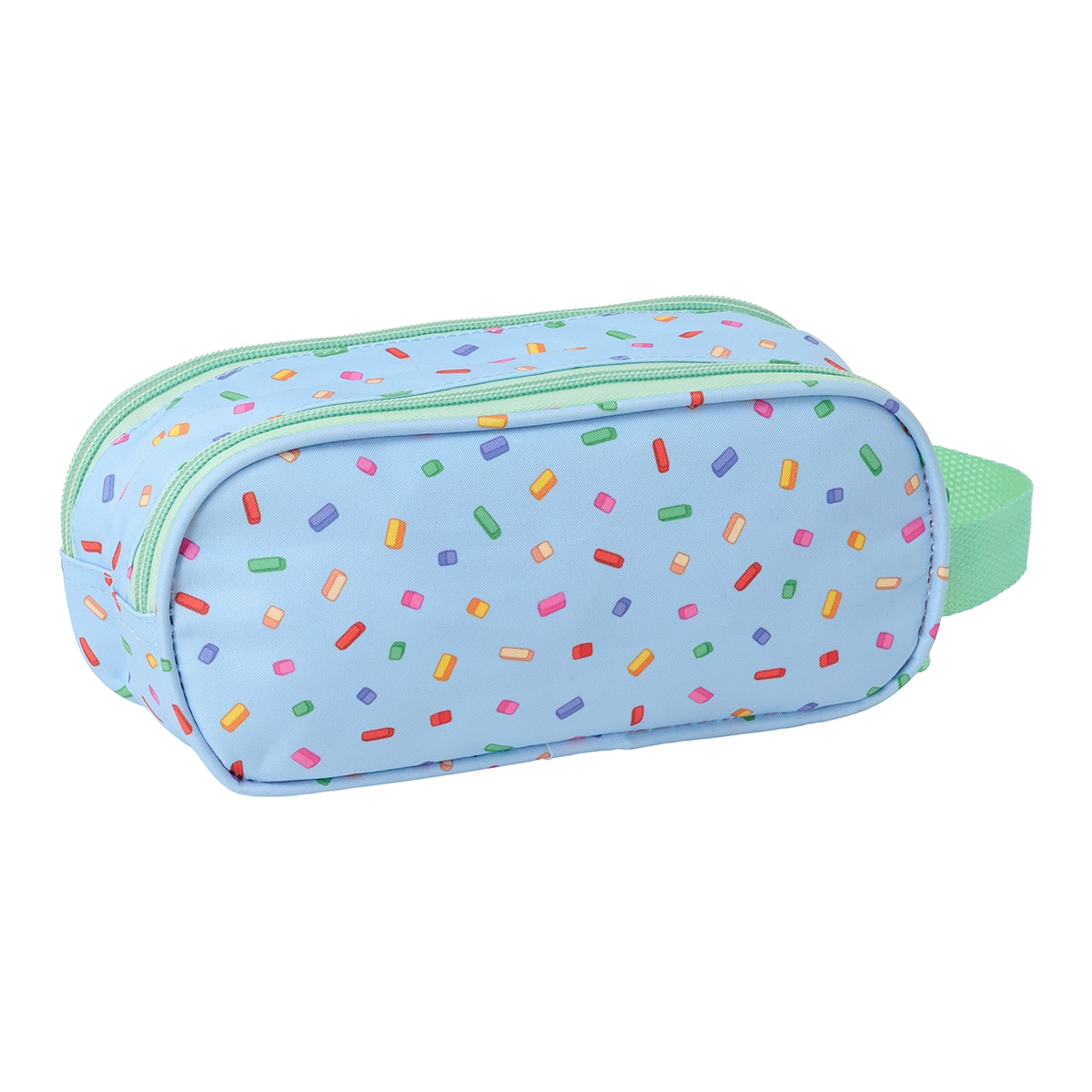 Estojo duplo 3D Bluey Safta azul claro Azul-claro-2