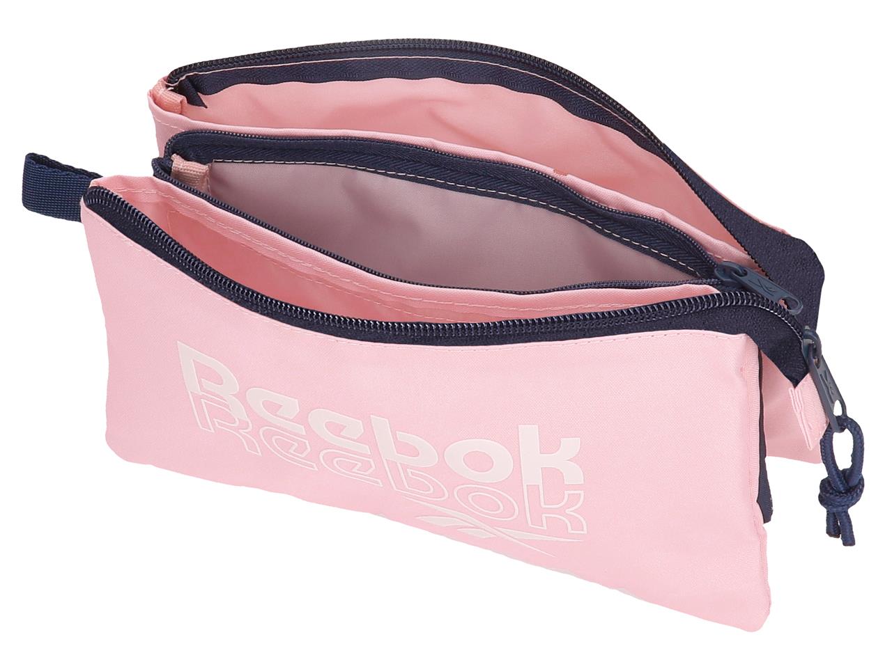 Estuche Sidney tres compartimentos Reebok rosa Rosa-4