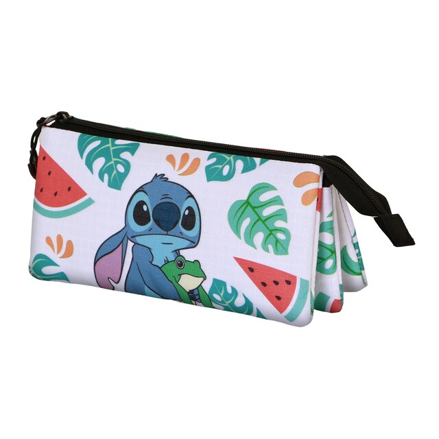 Imagen 0 de Estuche portatodo triple Lilo y Stitch frog Disney Karactermania blanco