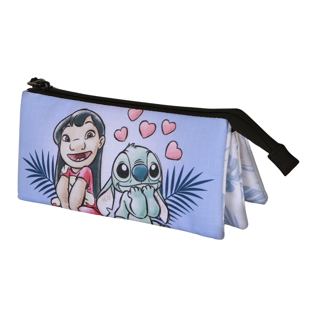 Imagem 0 de Estojo triplo Lilo e Stitch couple Disney Karactermania lilás