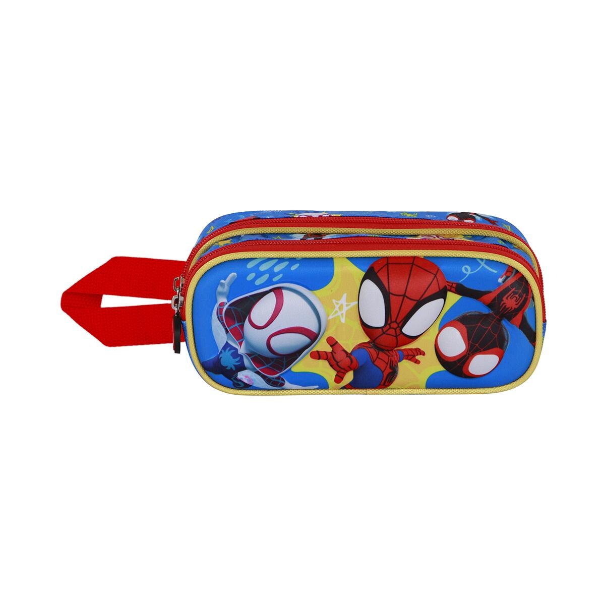 Estuche portatodo doble 3D Spiderman amazing Marvel Karactermania rojo Rojo-2