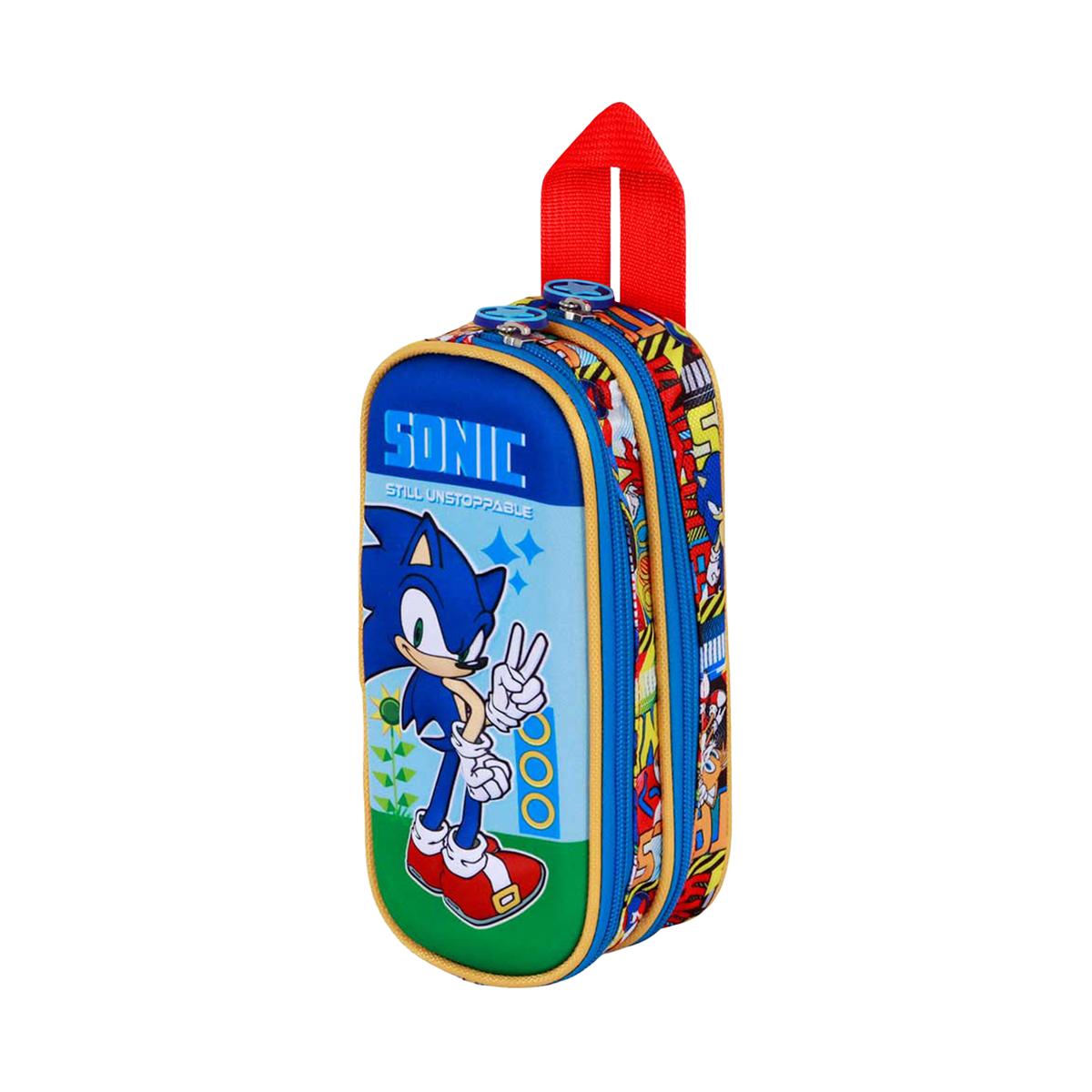 Estuche portatodo doble 3D Sonic unstoppable Sonic Karactermania azul Azul-1