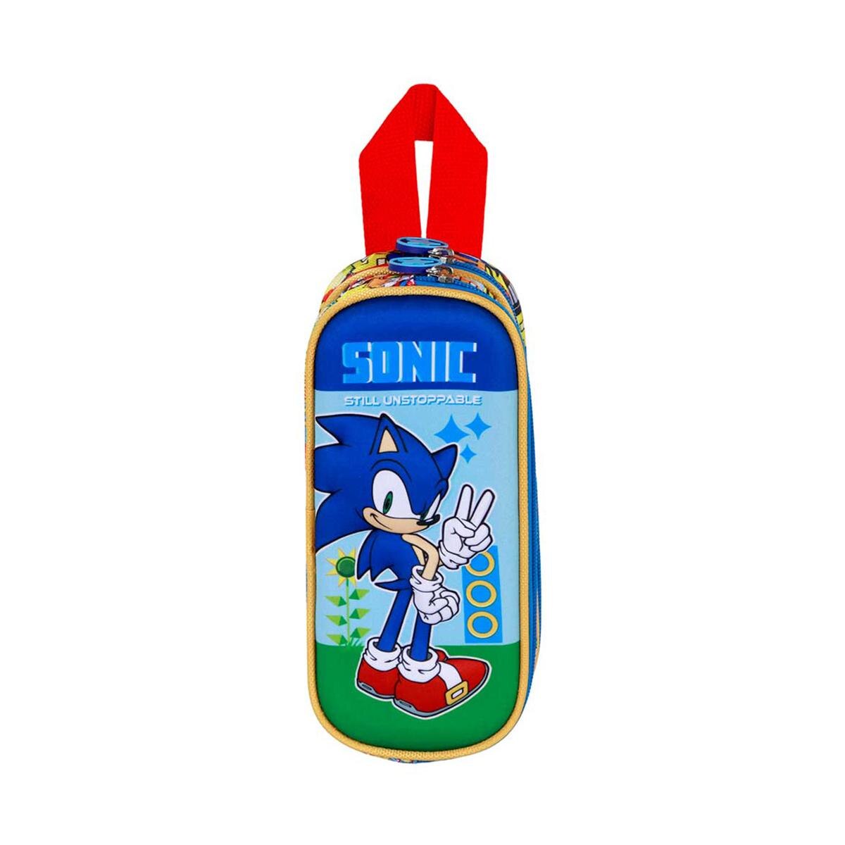 Estuche portatodo doble 3D Sonic unstoppable Sonic Karactermania azul Azul-2