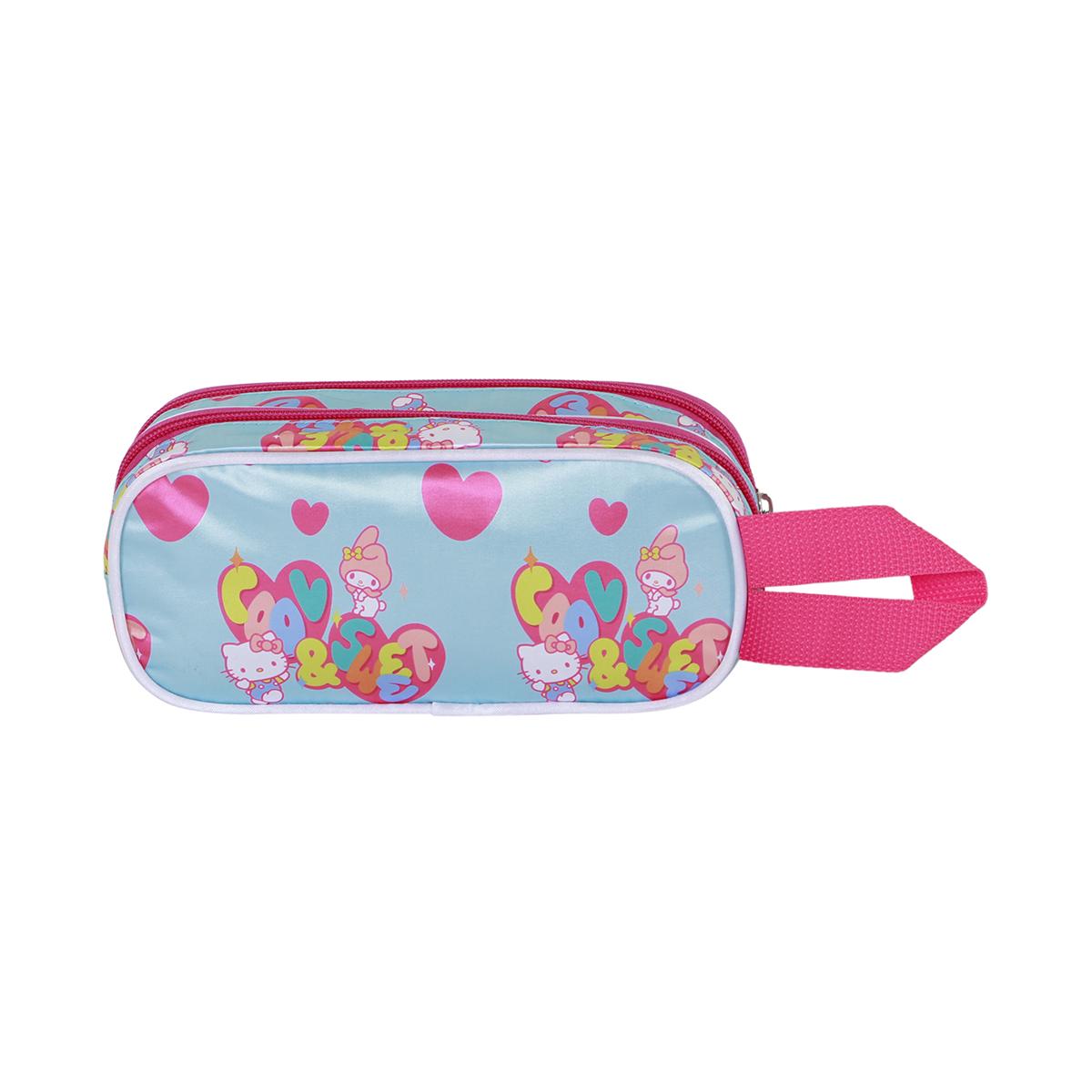 Estuche portatodo doble 3D Hello Kitty friendship Sanrio Karactermania azul Azul-3