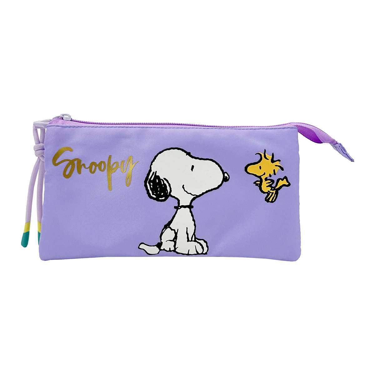 Imagen 0 de Portatodo triple con 5 compartimentos Snoopy CyP Brands morado