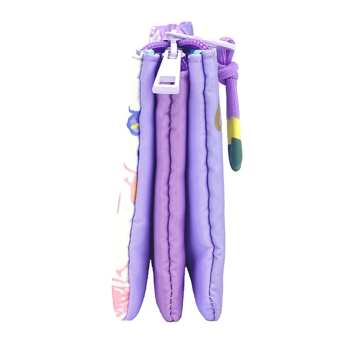 Estojo triplo com 5 compartimentos Snoopy CyP Brands roxo Roxo-2