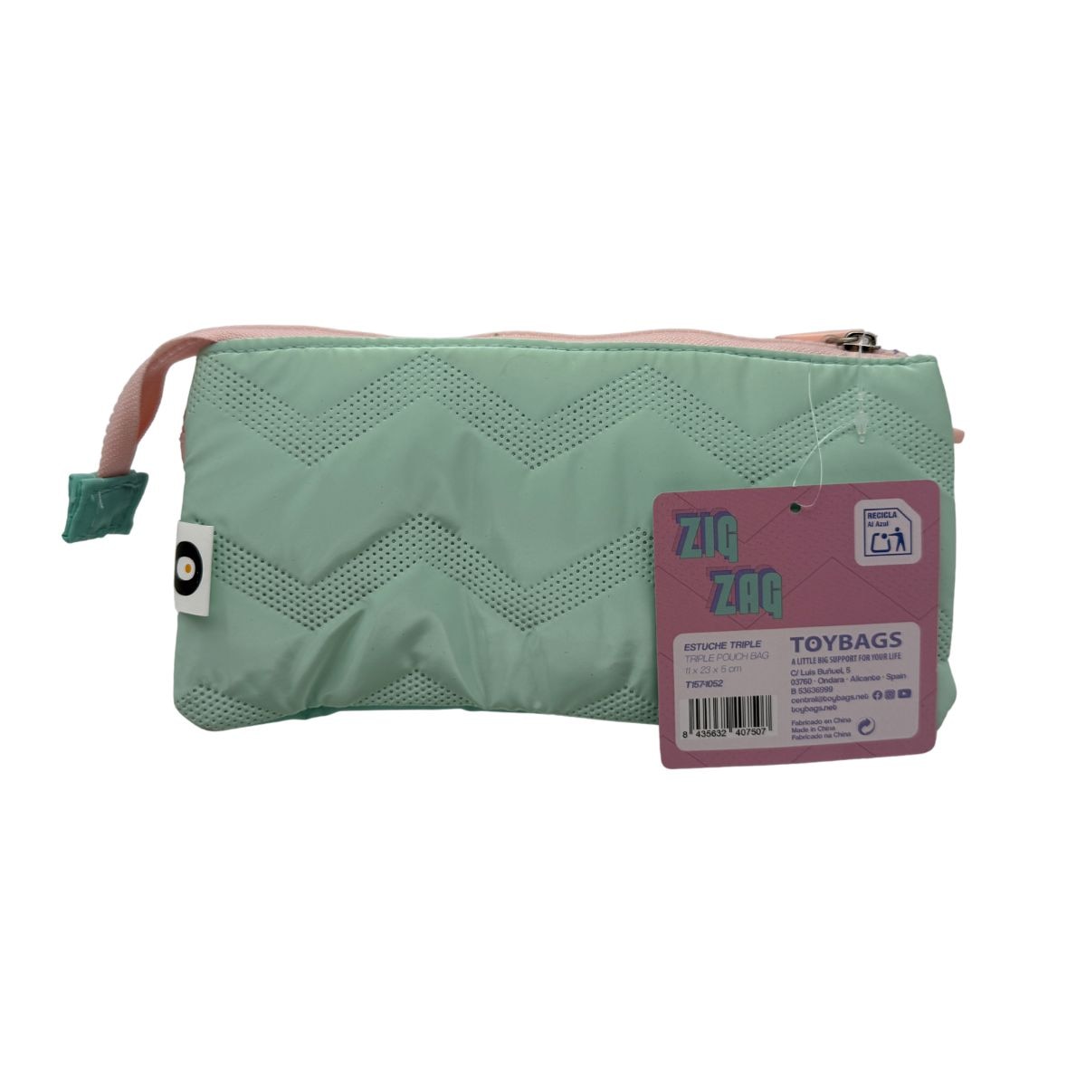 Estuche triple Blin Blin Zigzag Toybags lila y rosa Lila / Rosa-2