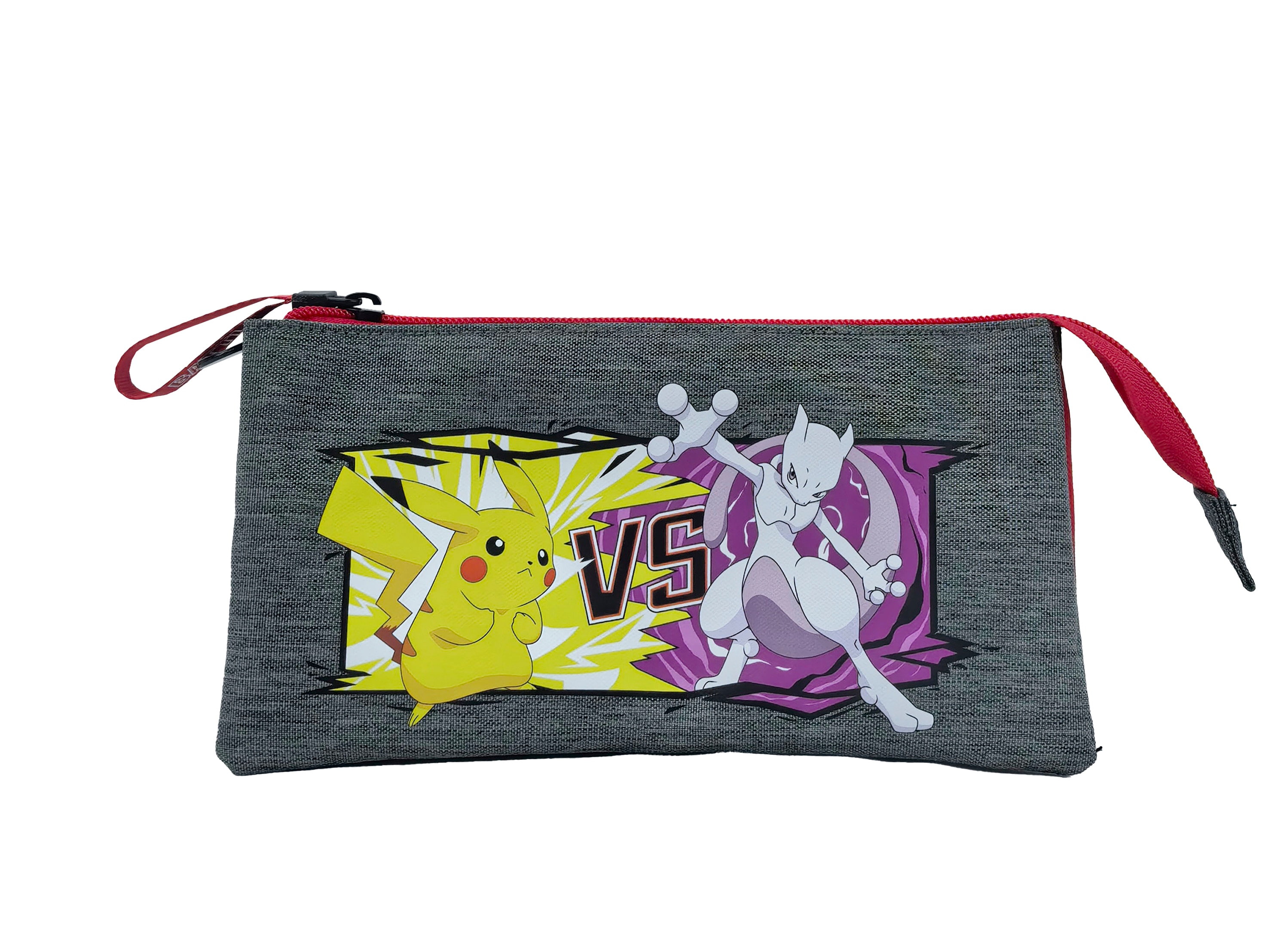 Imagen 0 de Portatodo triple con cinco compartimentos Pokémon Battle CyP Brands negro multicolor