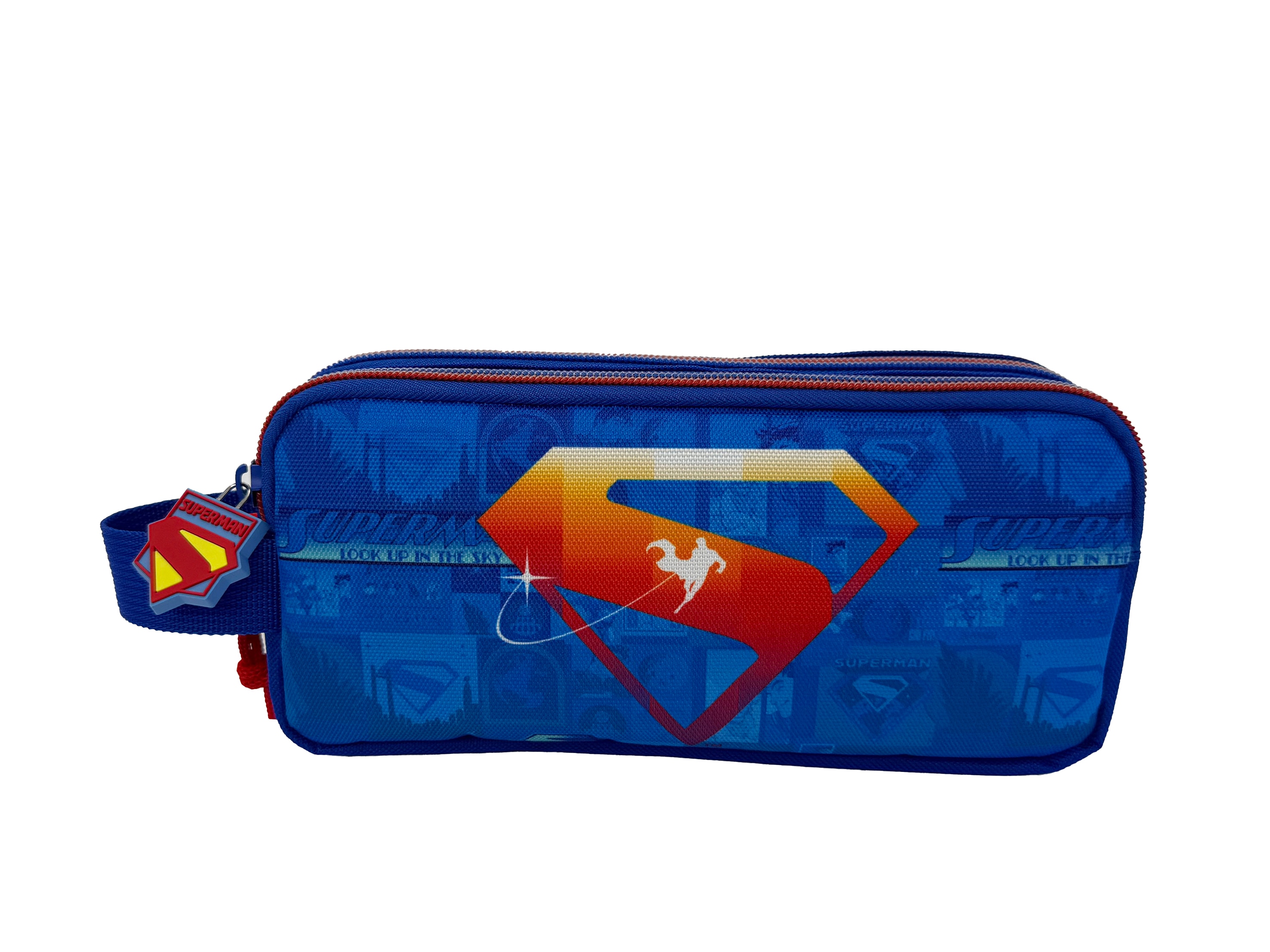 Imagen 0 de Portatodo redondo Superman Comic Collection CyP Brands azul negro rojo