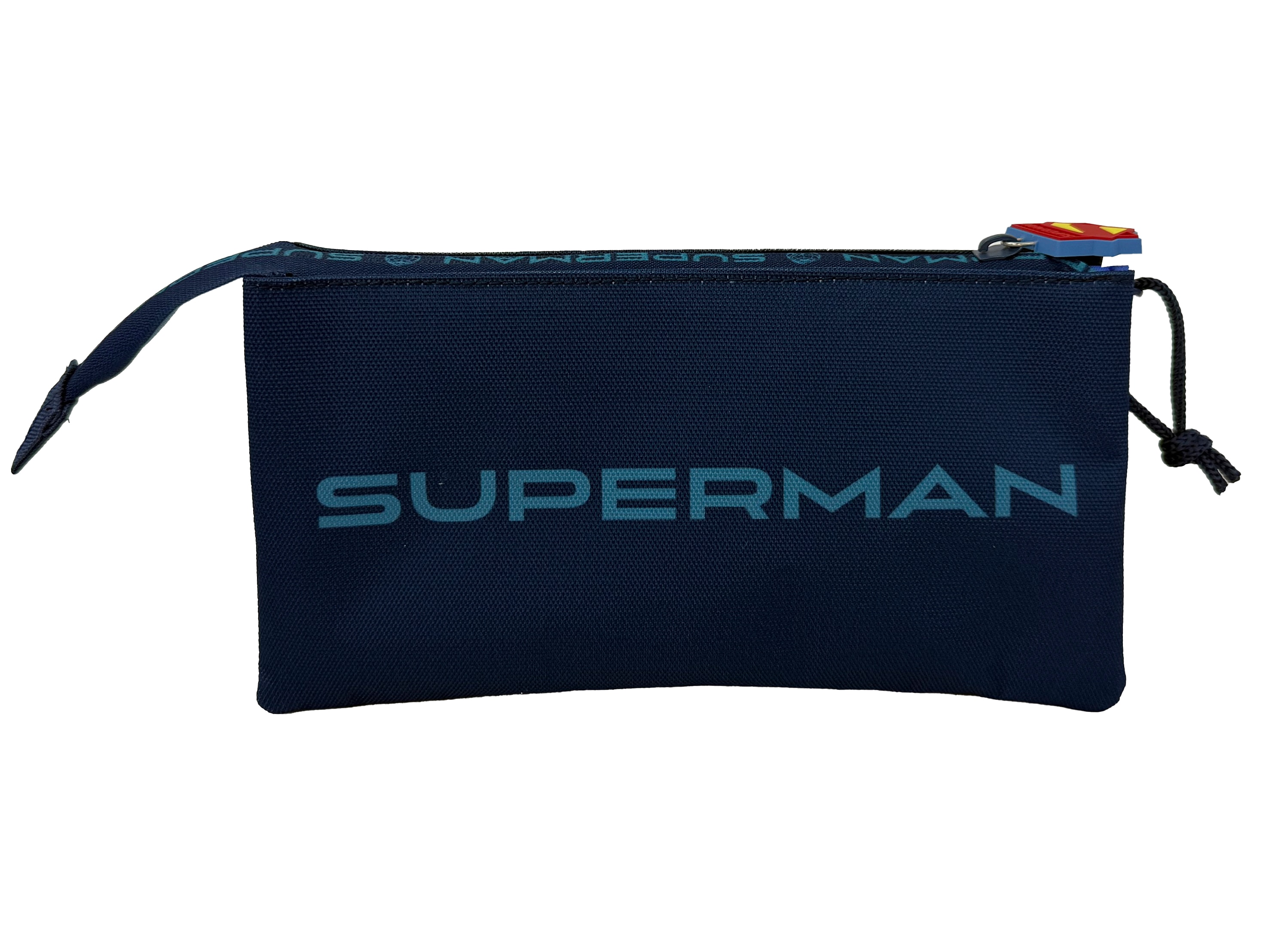 Portatodo triple con cinco compartimentos Superman Blue Collection CyP Brands negro azul Azul-2