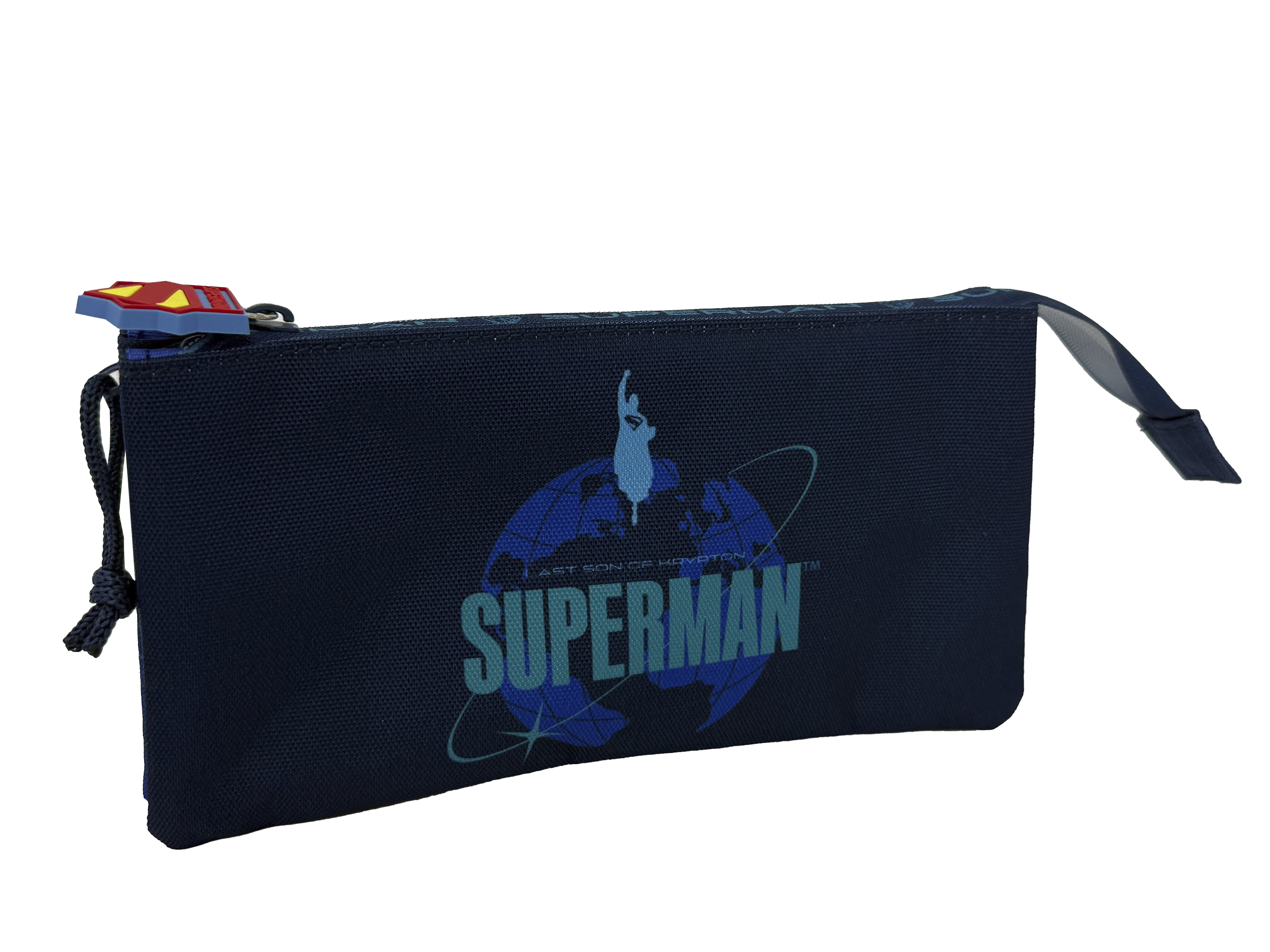 Portatodo triple con cinco compartimentos Superman Blue Collection CyP Brands negro azul Azul-3