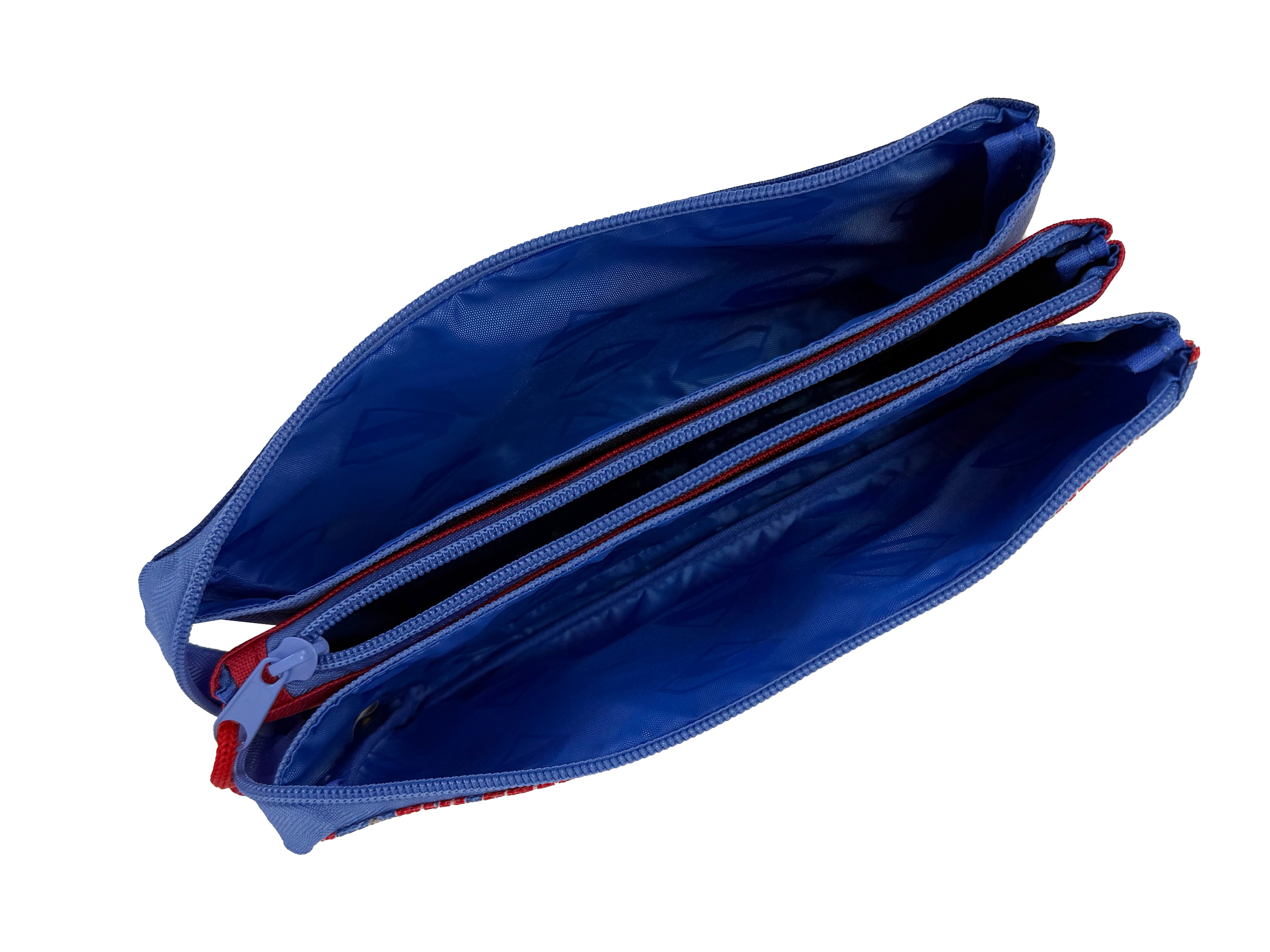 Estojo Triplo com Cinco Compartimentos Superman & Kripto CyP Brands Azul, Vermelho Azul / Vermelho-3