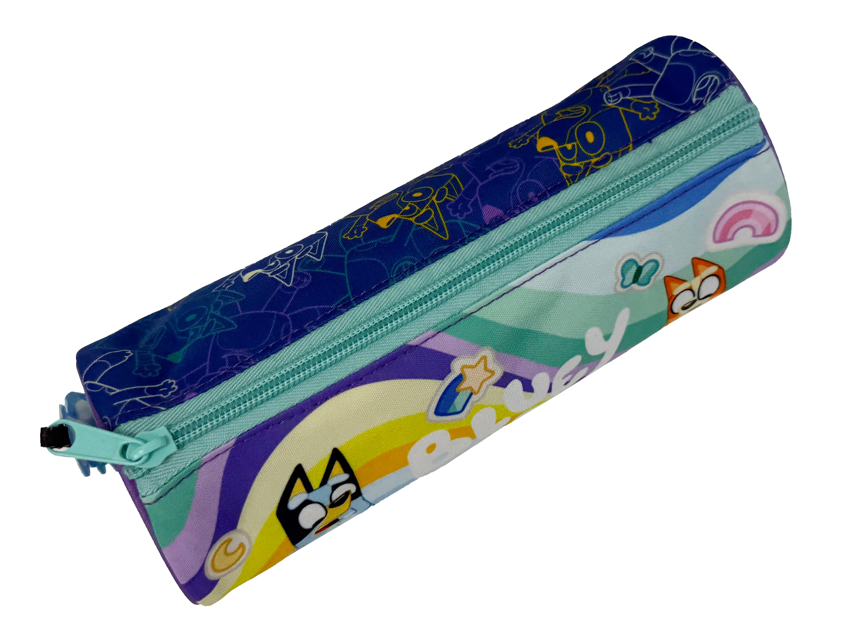 Estojo Redondo Bluey Stickers CyP Brands Multicolor Multicolor-3