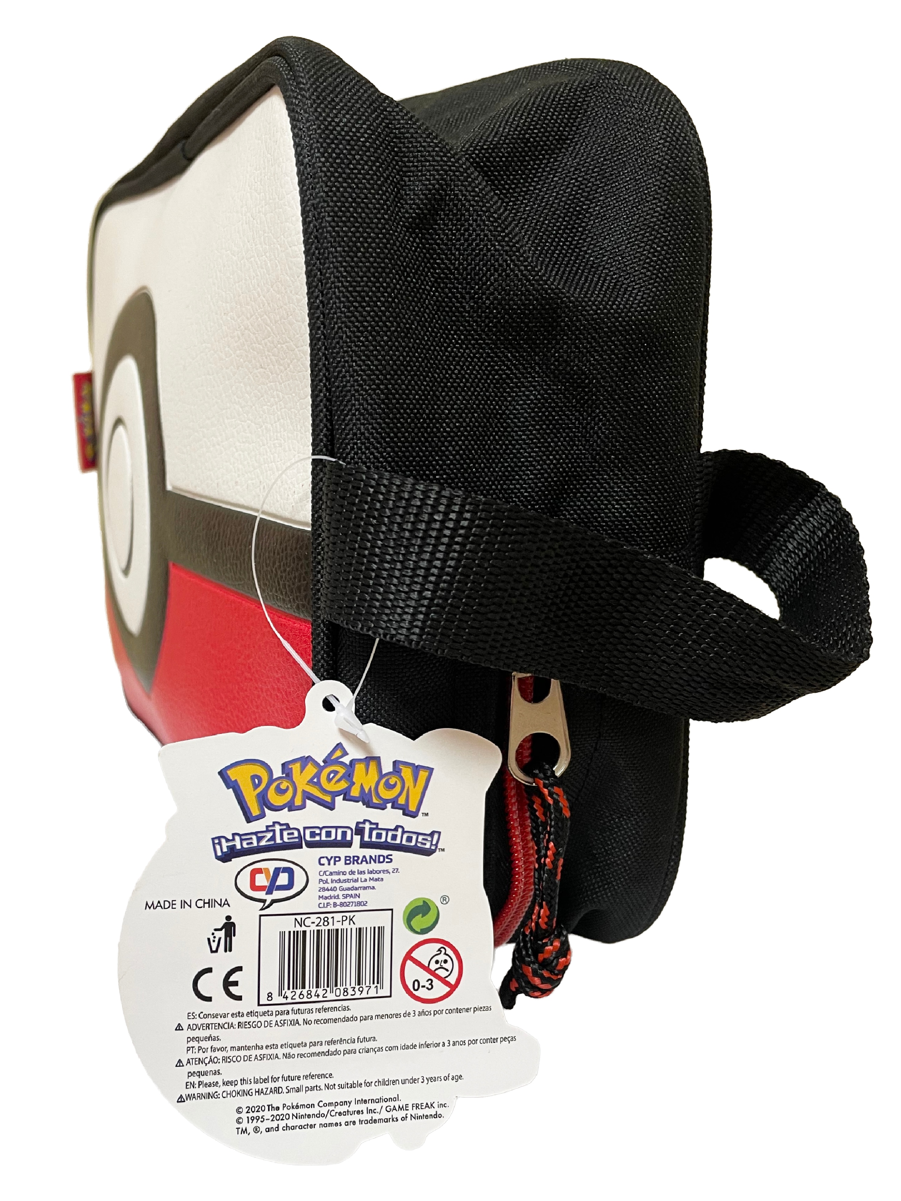 Neceser Pokémon Pokeball CyP Brands negro rojo y blanco Rojo / Blanco-5