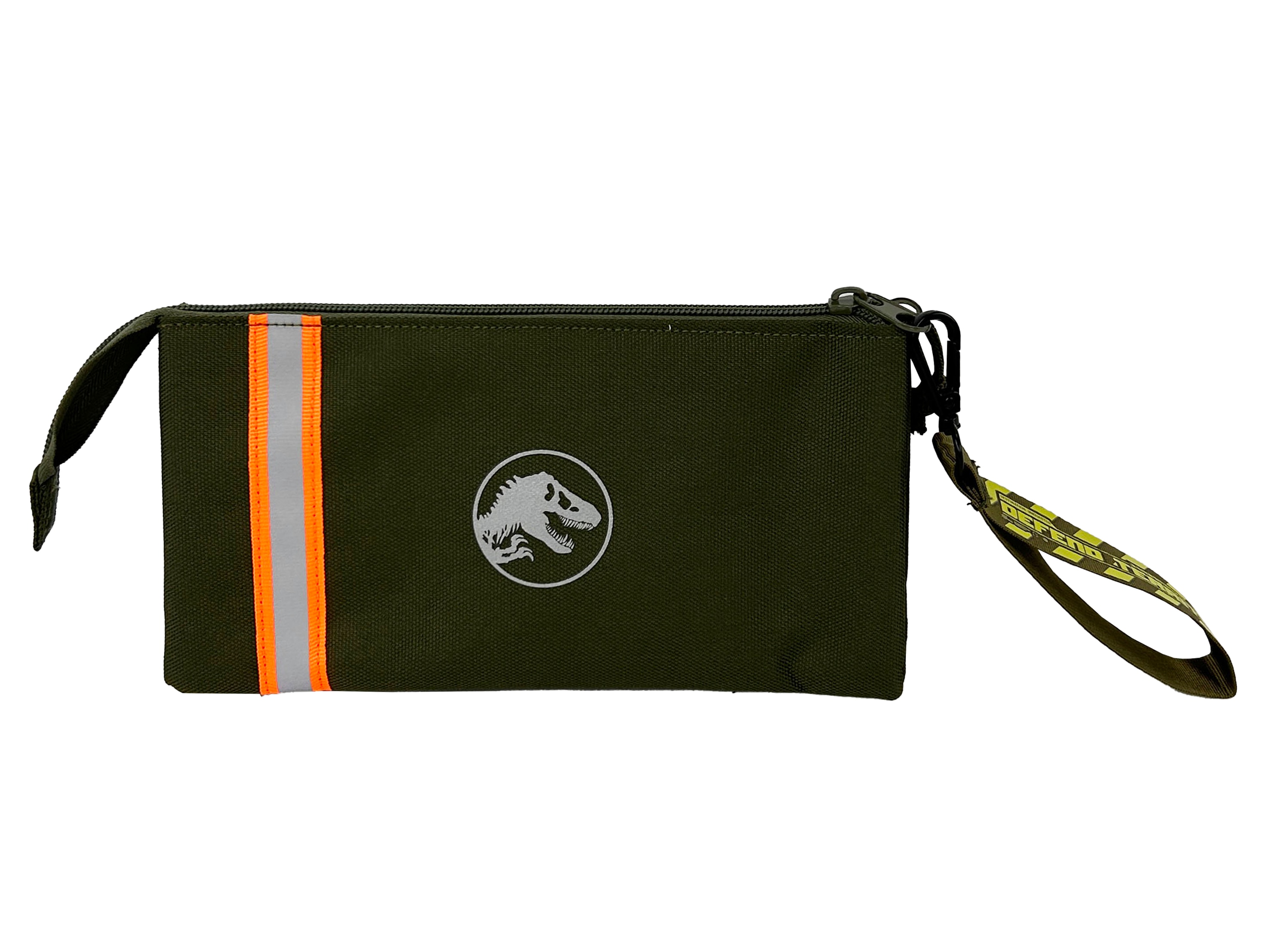 Portatodo triple con cinco compartimentos Jurassic CyP Brands verde Verde-2