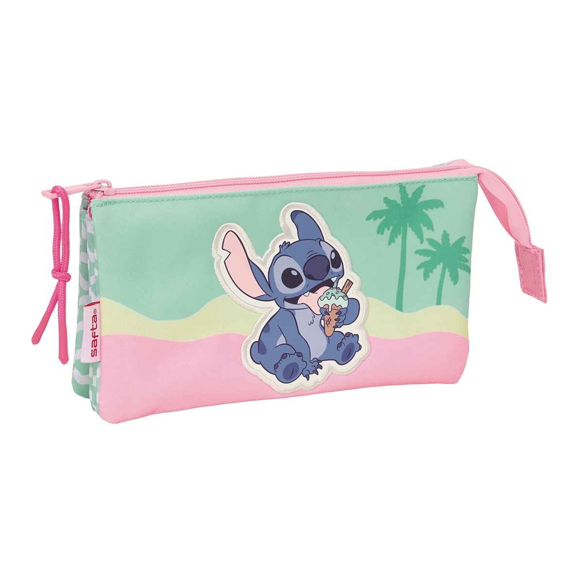 Imagem 0 de Estojo triplo Stitch Ice Cream Safta rosa