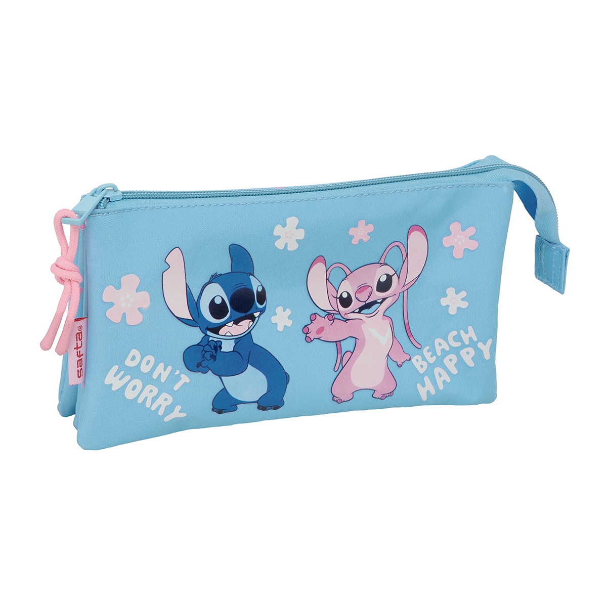 Estojo triplo Stitch Happy Safta celeste 1