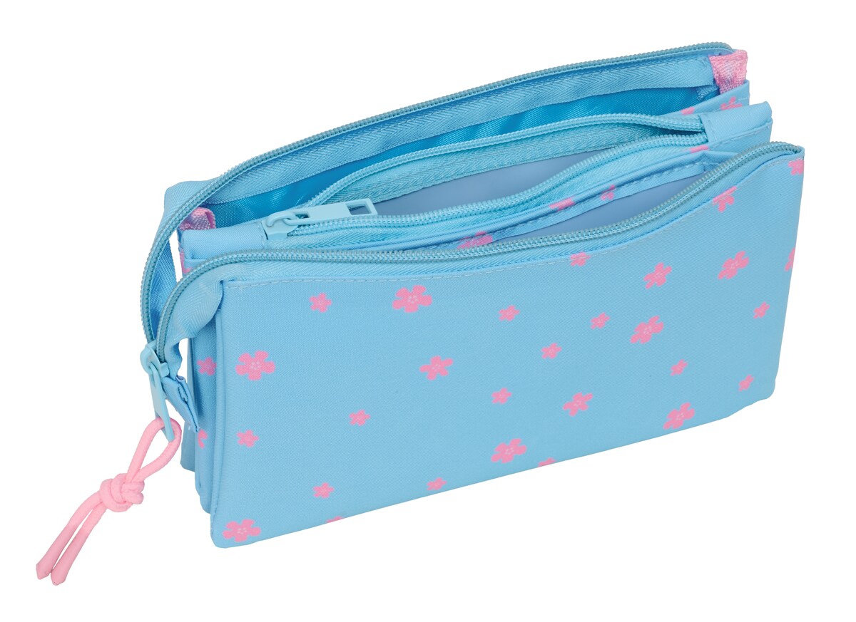 Estojo triplo Stitch Happy Safta celeste 3