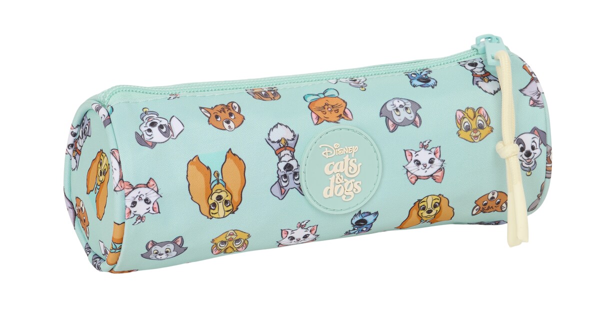 Estojo redondo Cats & Dogs Safta azul pastel 2
