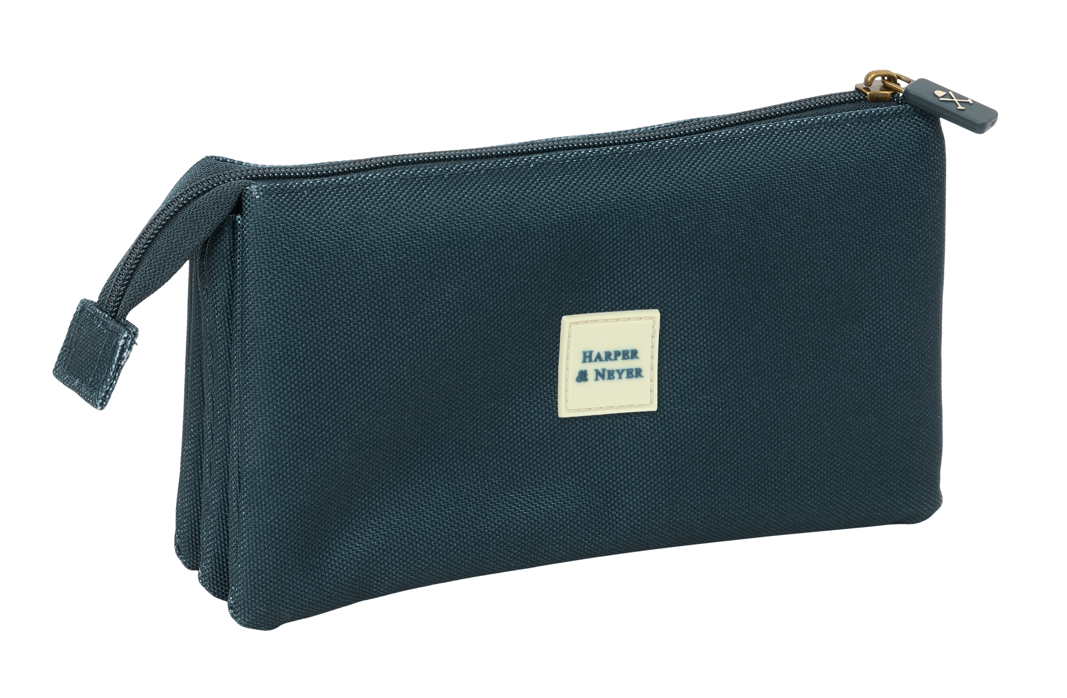 Estojo triplo Harper & Neyer azul marinho 2