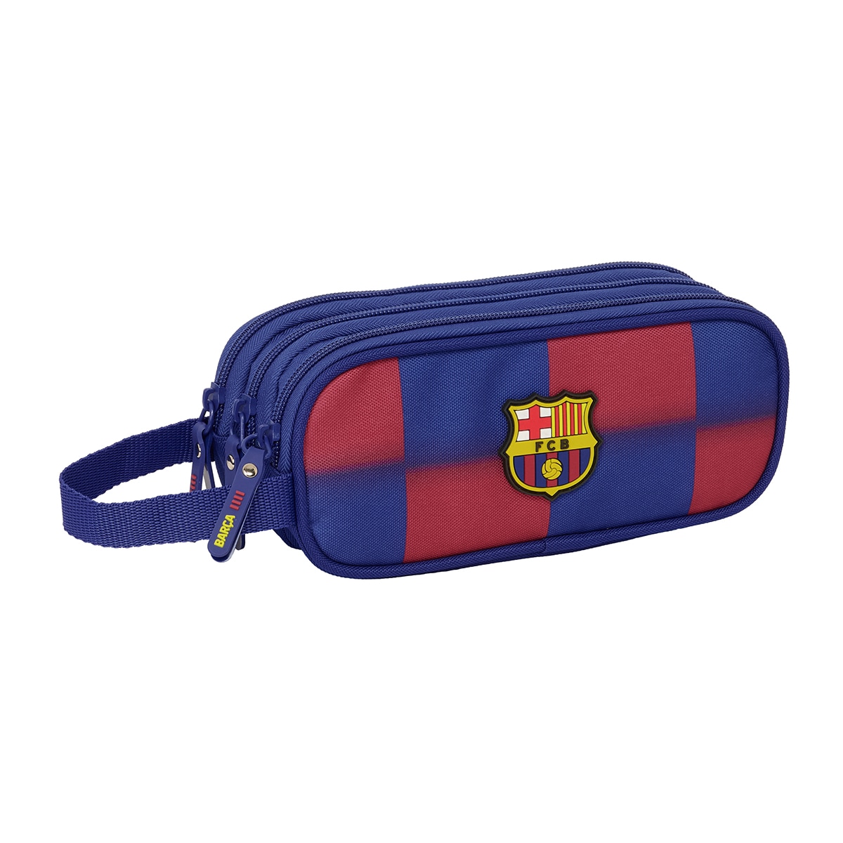 Imagem 0 de Estojo Triplo F.C. Barcelona 1º Equipamento 25/26 Azul e Bordeaux
