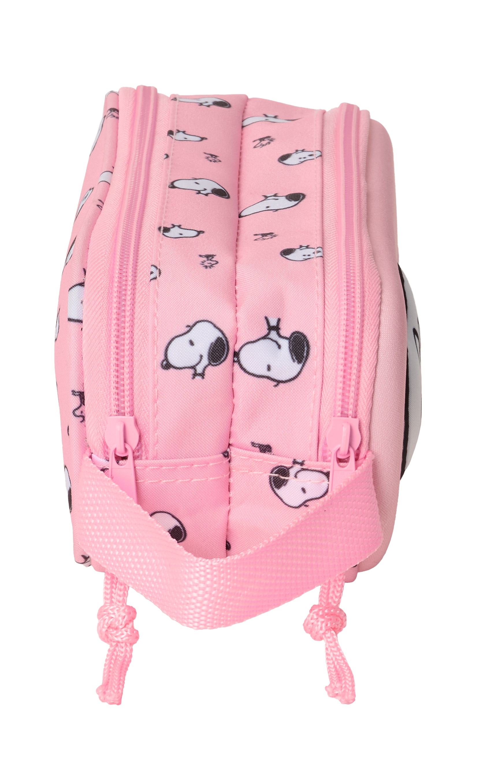 Estojo duplo 3D Snoopy Safta rosa claro 3