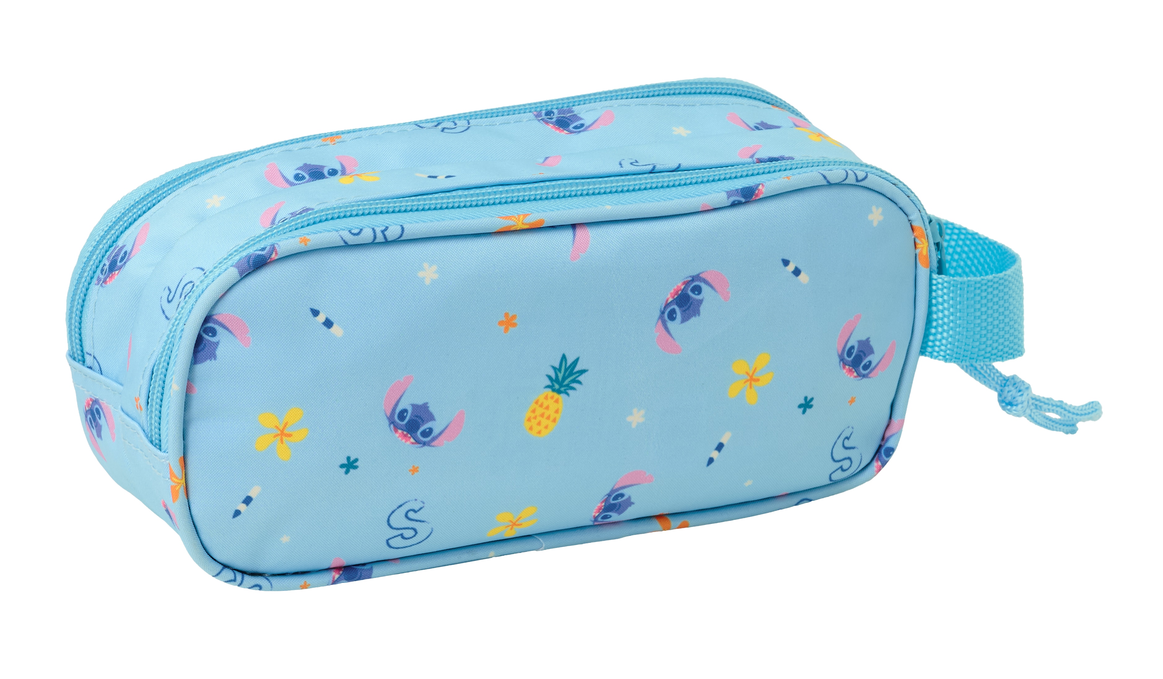 Estojo duplo 3D Stitch Safta azul claro 2