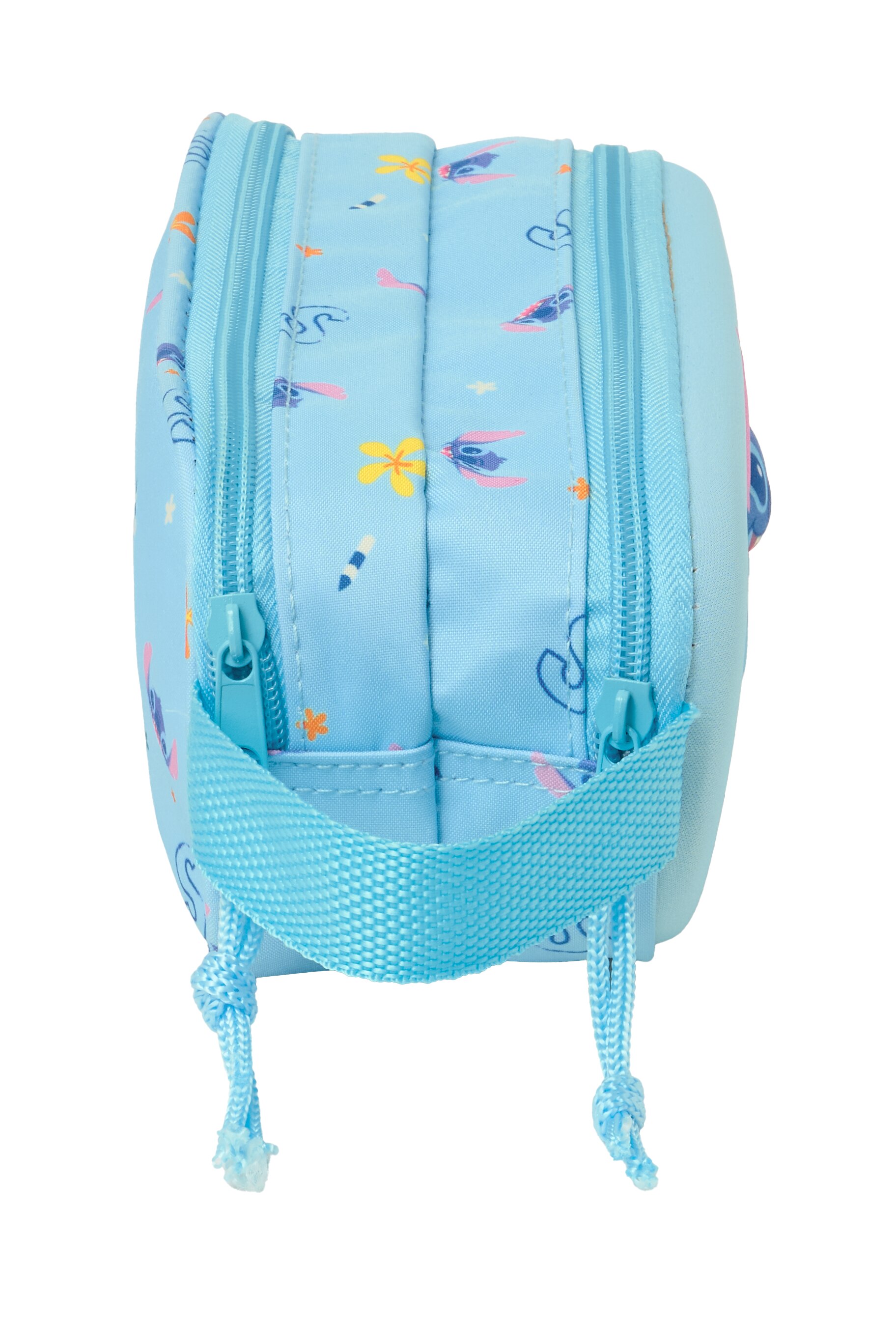 Estojo duplo 3D Stitch Safta azul claro 3