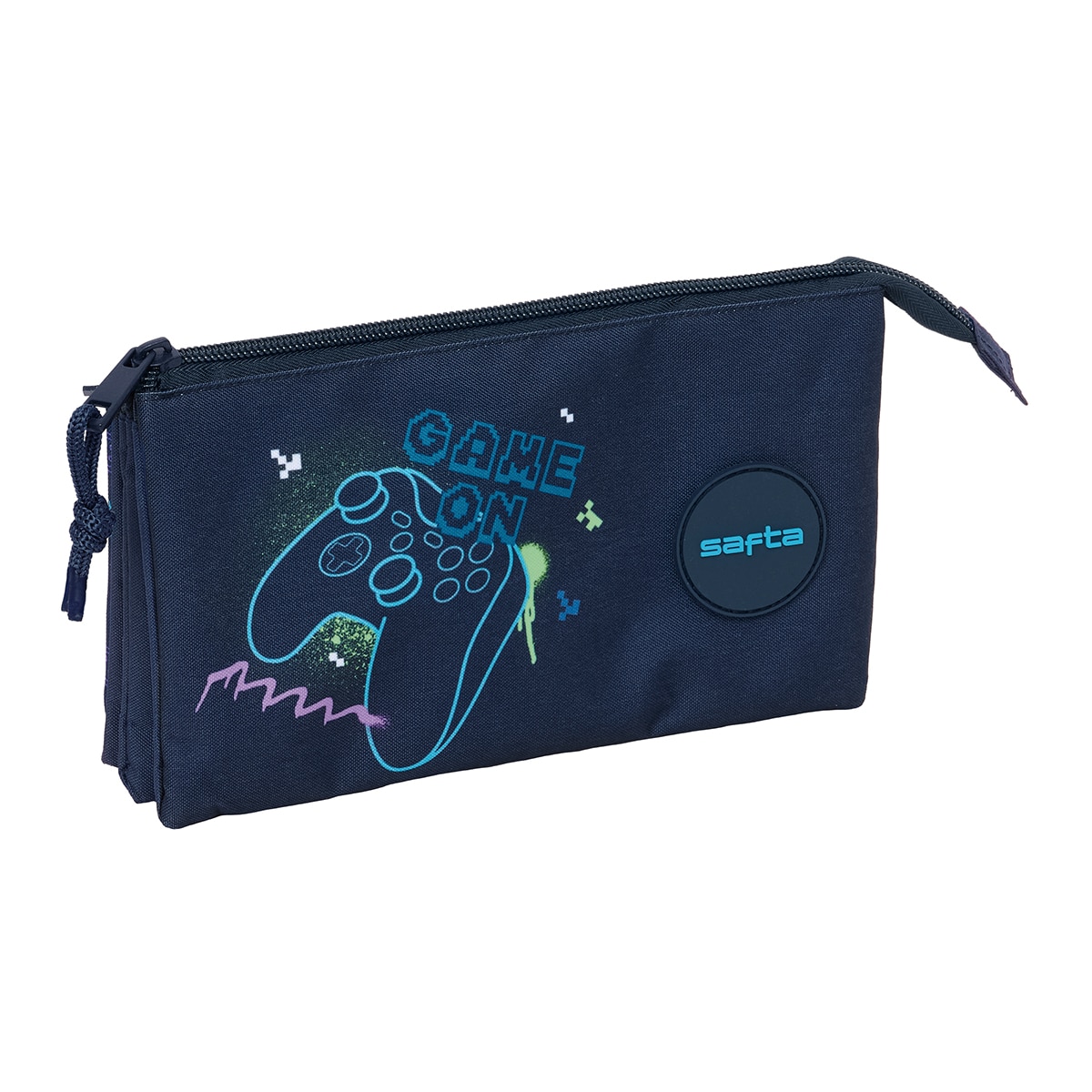 Portatodo triple Safta Gaming azul marino 1