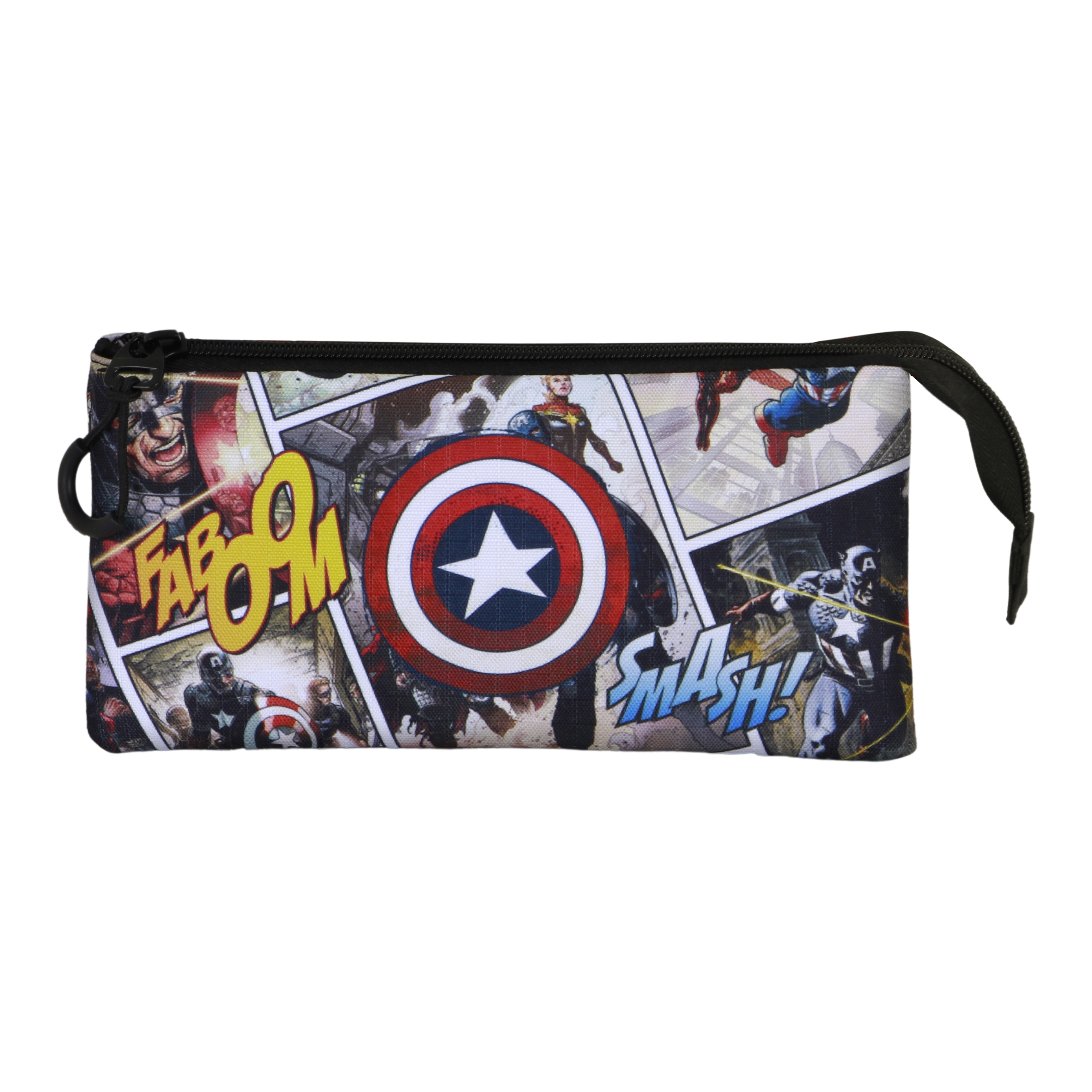 Estuche portatodo triple Capitán América Cómic Marvel Karactermania multicolor Multicolor-2