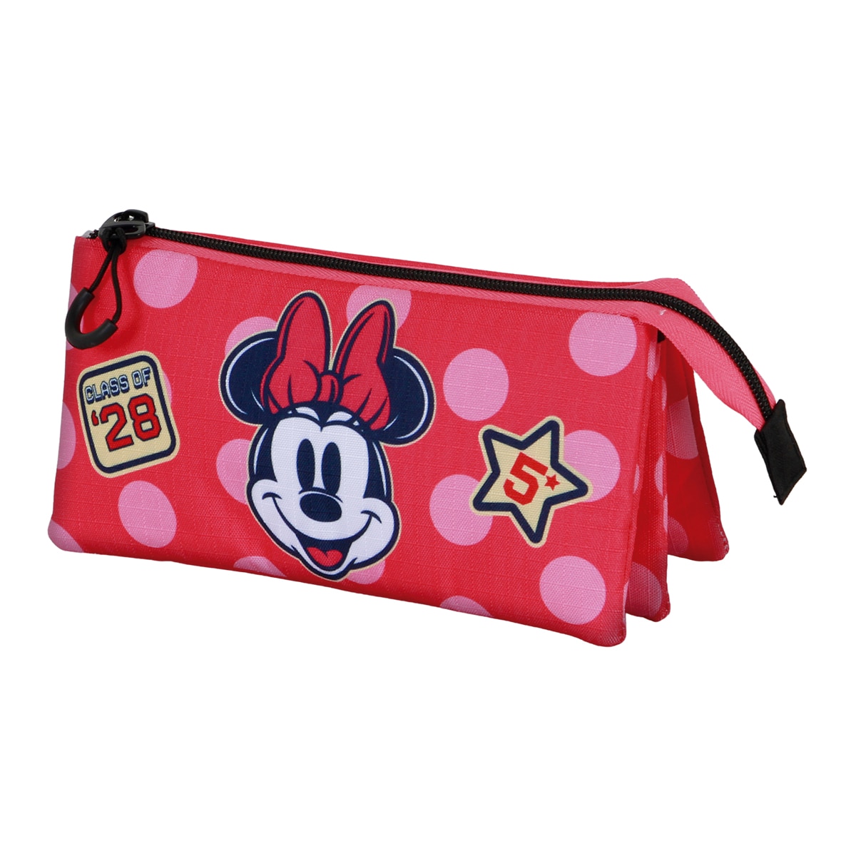 Estuche portatodo triple Minnie Mouse Class Disney Karactermania rosa Rosa-1