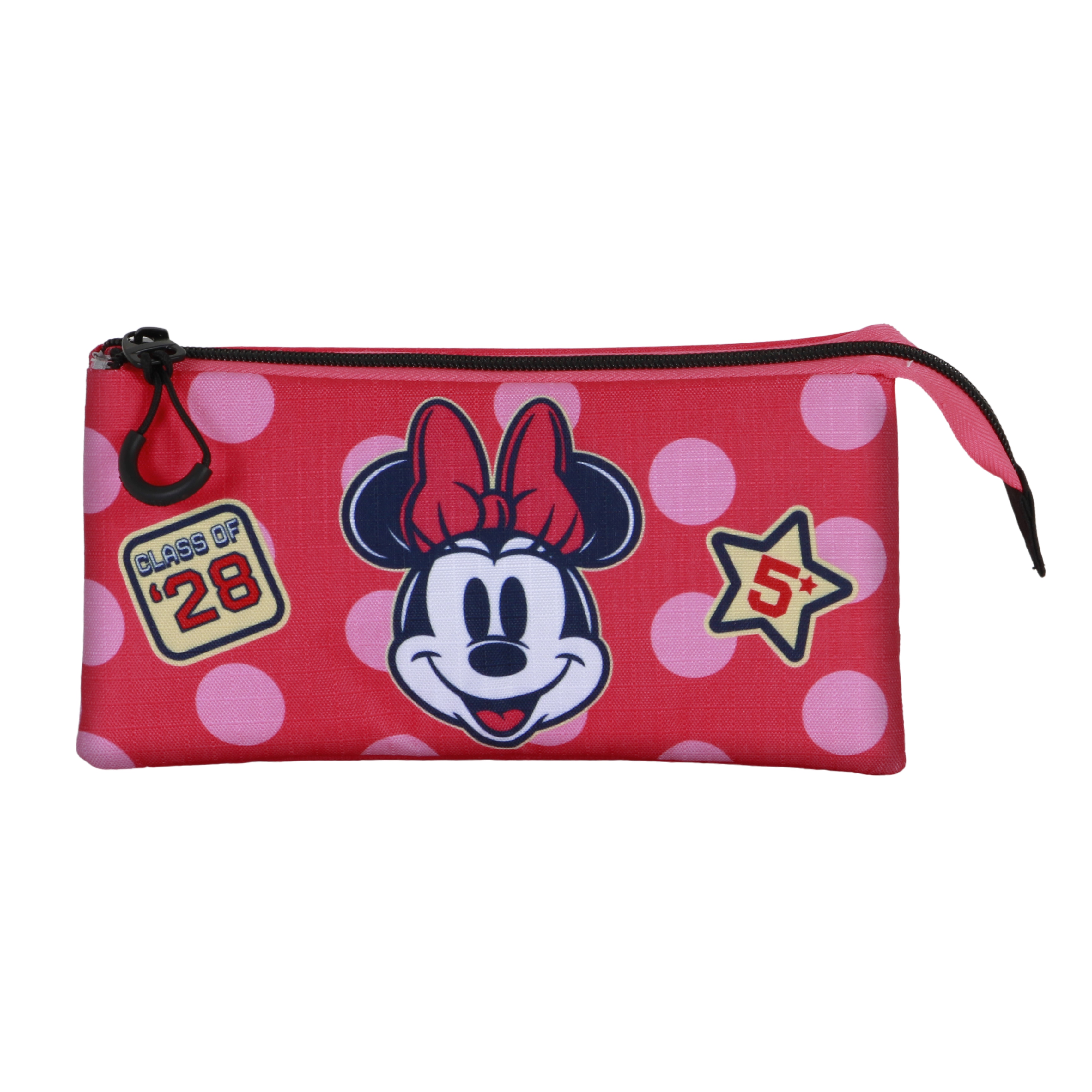 Estuche portatodo triple Minnie Mouse Class Disney Karactermania rosa Rosa-2