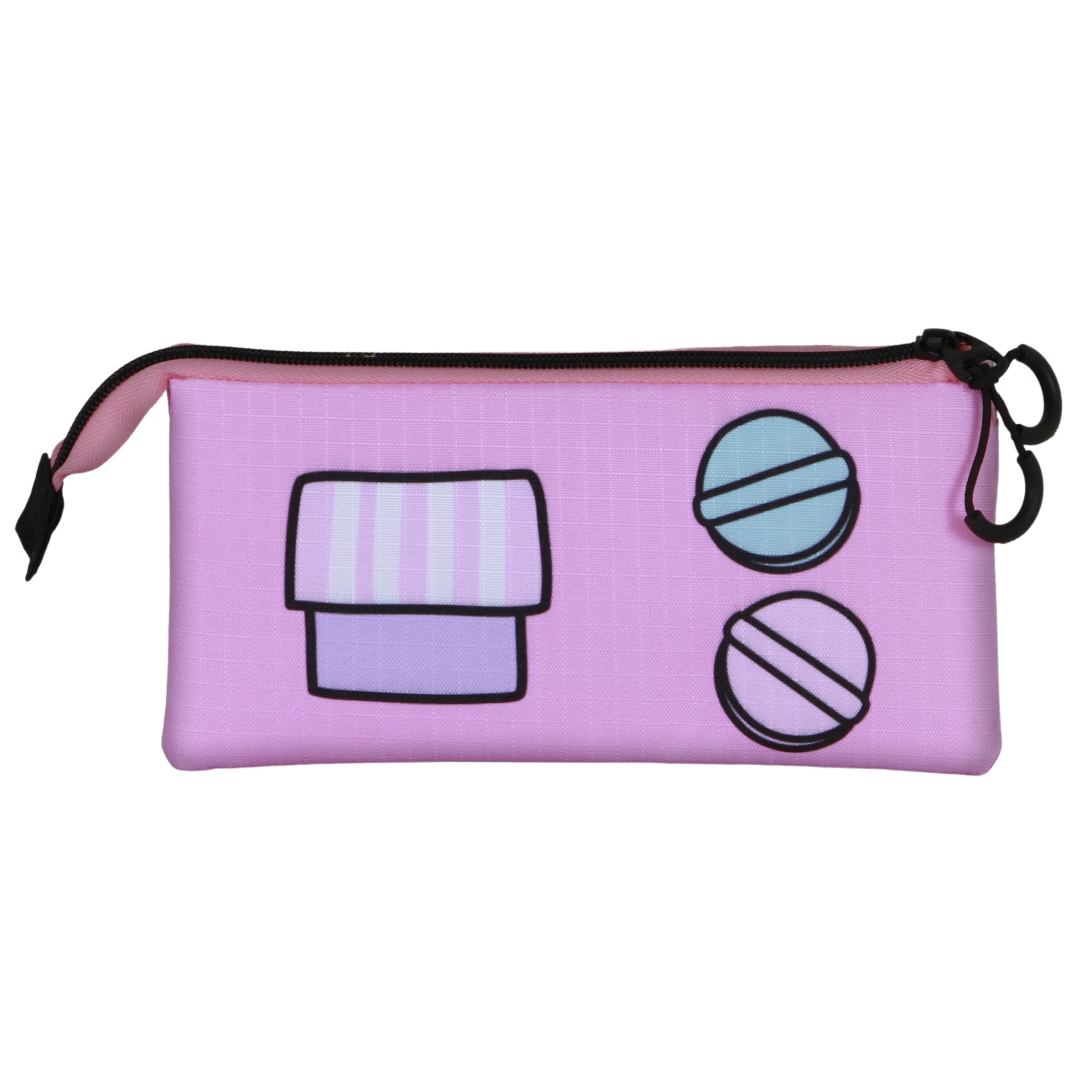 Estuche portatodo triple Hello Kitty Gashapon Sanrio Karactermania rosa Rosa-3