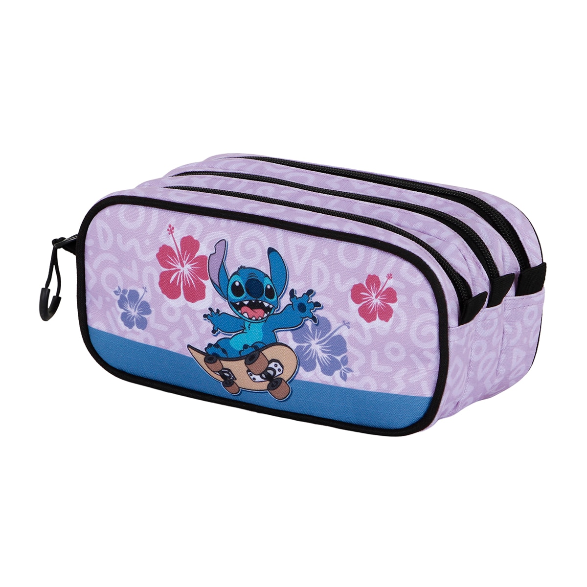 Estuche portatodo trick fan 2.2 Lilo y Stitch skate Disney Karactermania lila 1