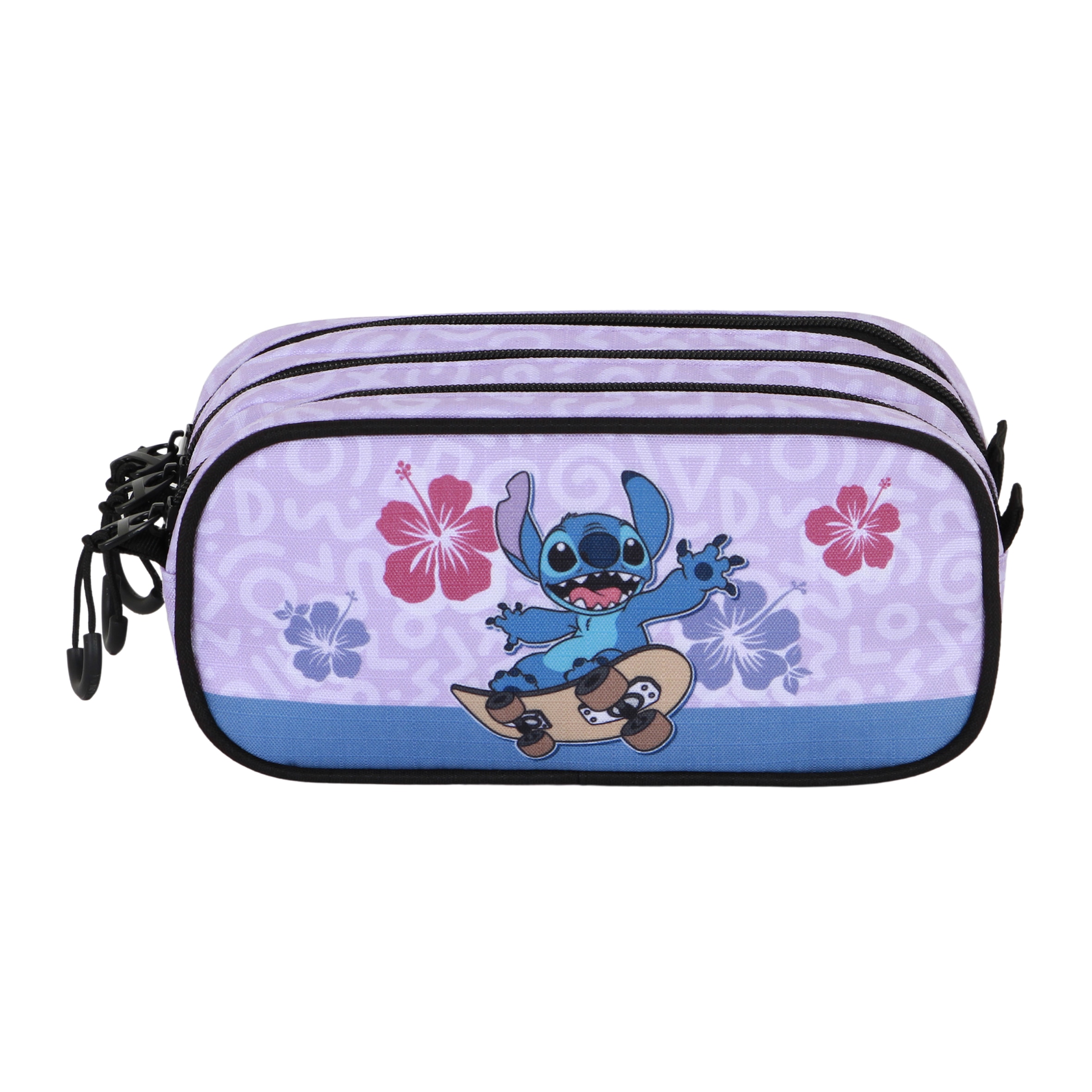 Estuche portatodo trick fan 2.2 Lilo y Stitch skate Disney Karactermania lila 2