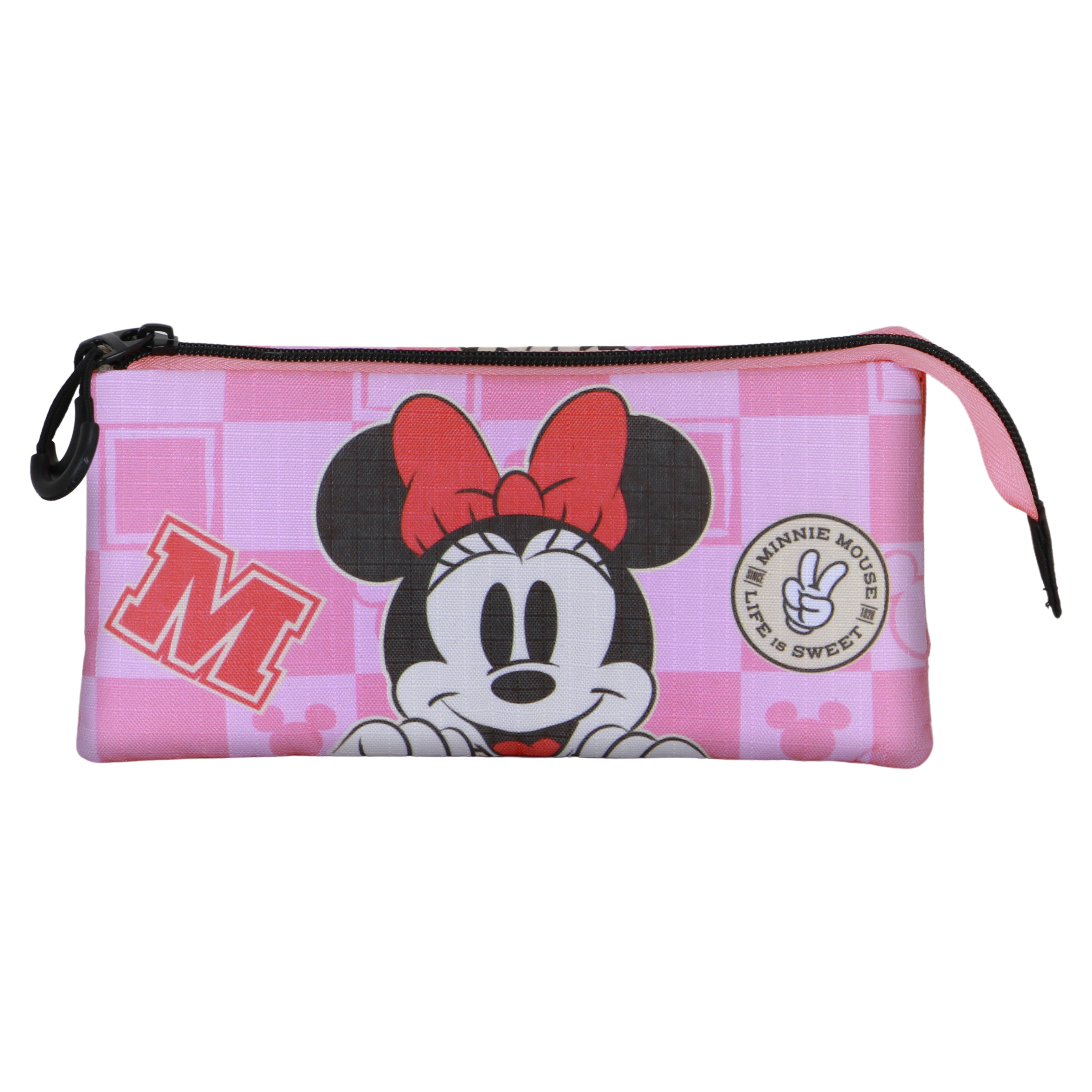 Estuche portatodo triple Minnie Mouse Journey Disney Karactermania rosa Rosa-2