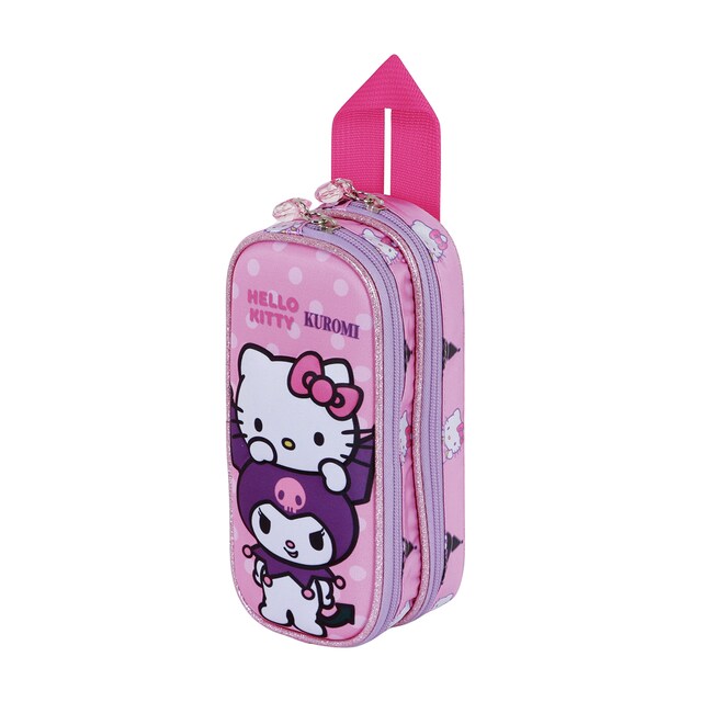 Imagen 0 de Estuche portatodo doble 3D Hello Kitty Playful Sanrio Karactermania rosa