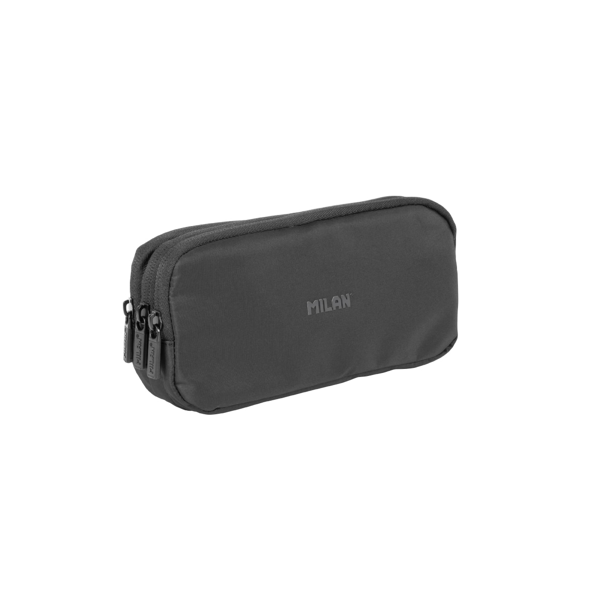 Imagen 0 de Estuche portatodo 3 cremalleras serie shadow, MILAN, negro