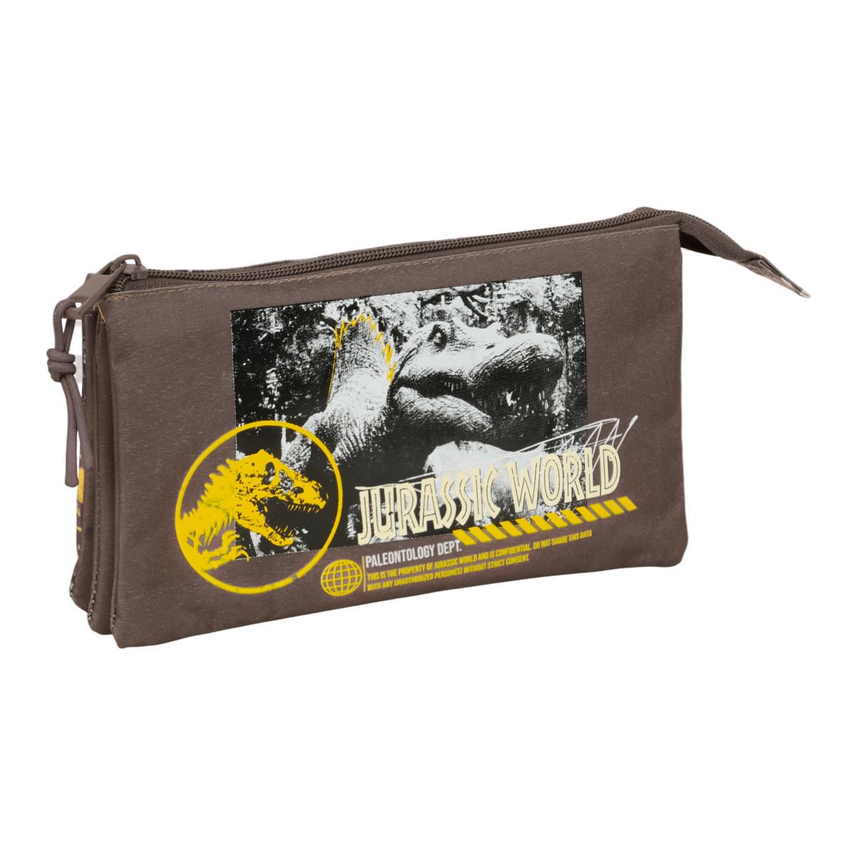 Imagen 0 de Portatodo triple Jurassic World Safta marron